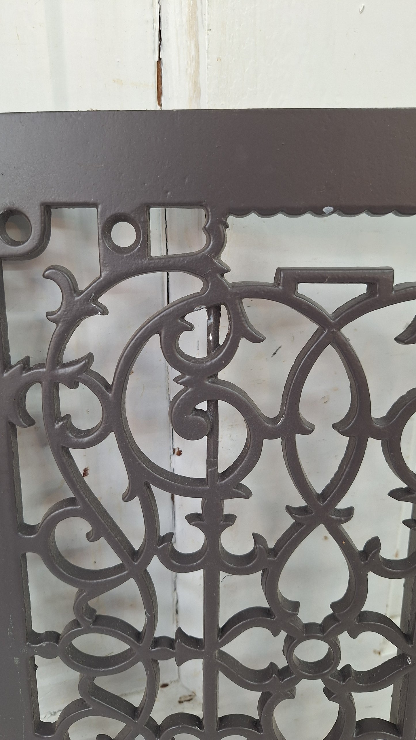 10 x 14 Scroll Design Vent Cover, Vintage Cast Iron Register