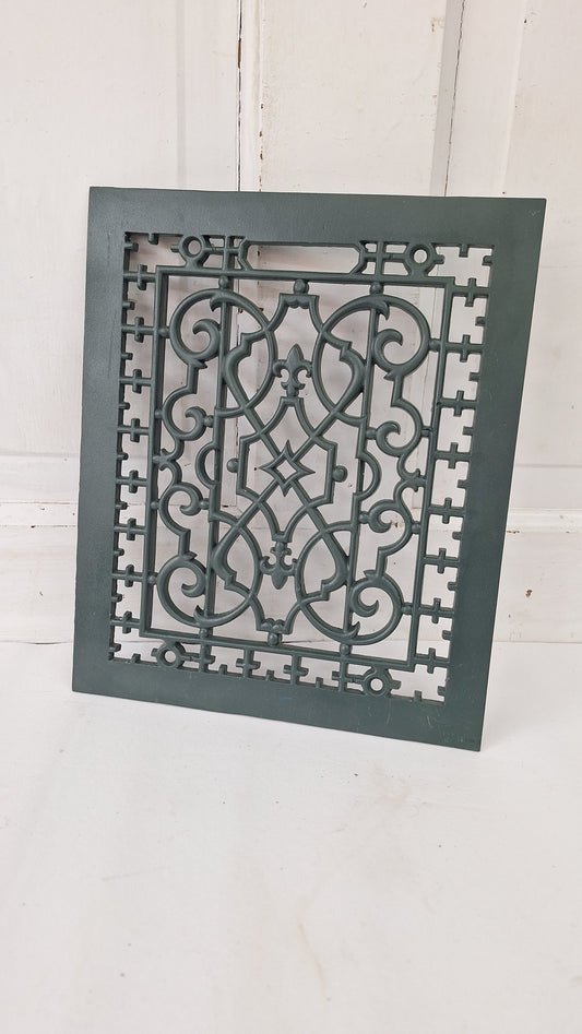 Fancy Iron Vent Grate Cover: Decorative Scroll Design (10 x 12 inches)