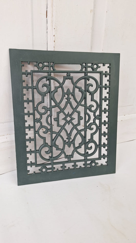 Fancy Iron Vent Grate Cover: Decorative Scroll Design (10 x 12 inches)