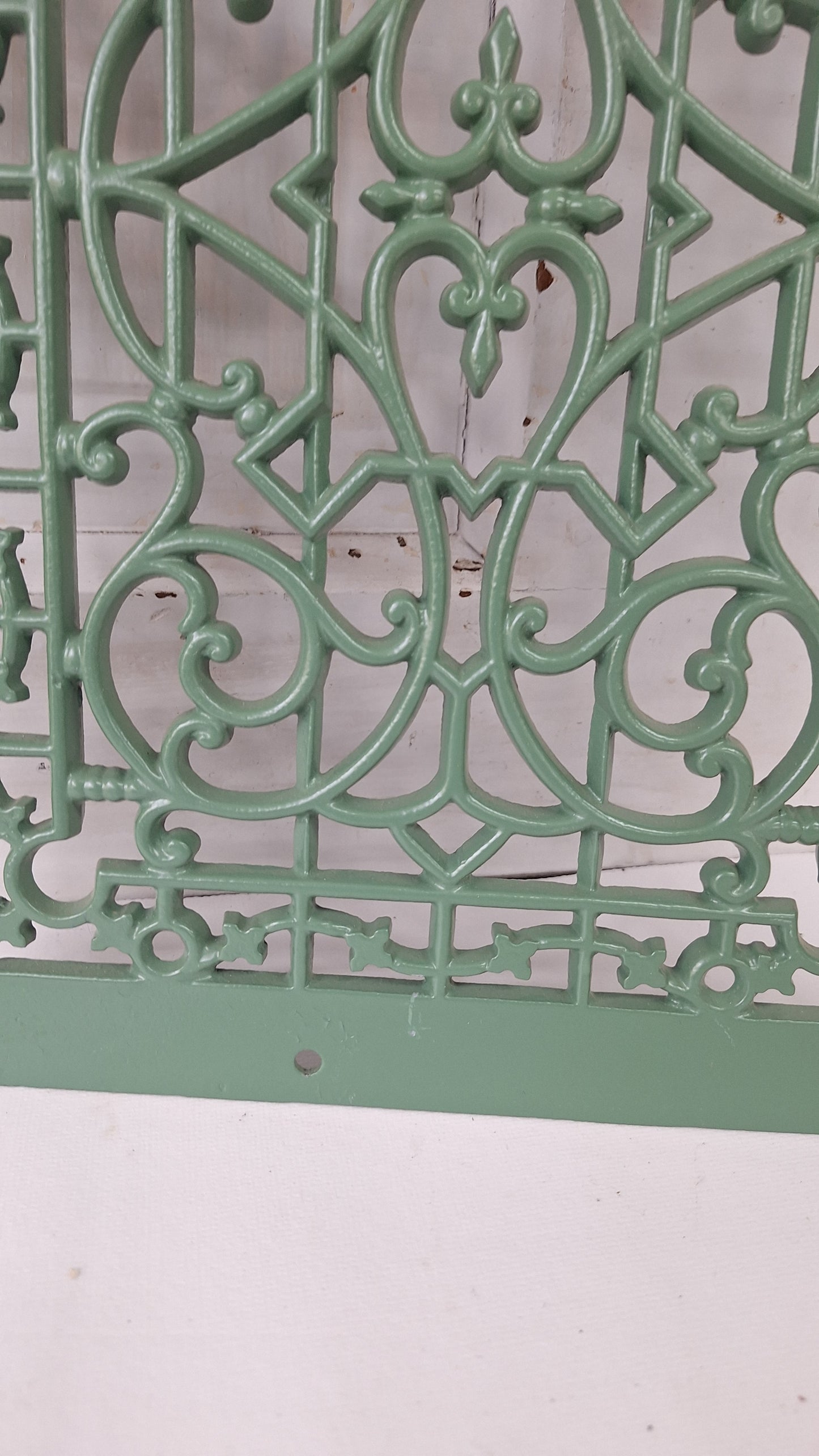 10 x 14 Scroll Design Vent Cover, Vintage Cast Iron Register