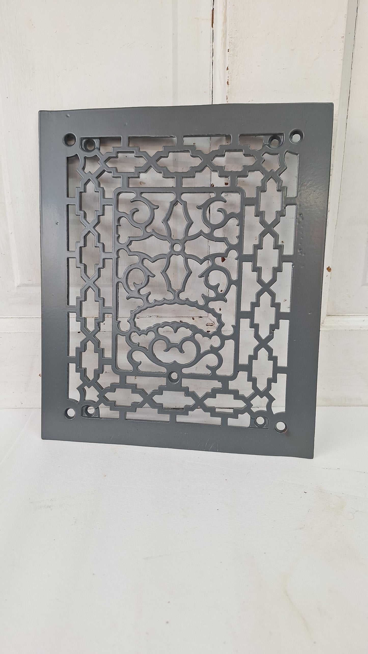 Ornate Iron Vent Grate Cover: Decorative Scroll Design (10 x 12 inches)