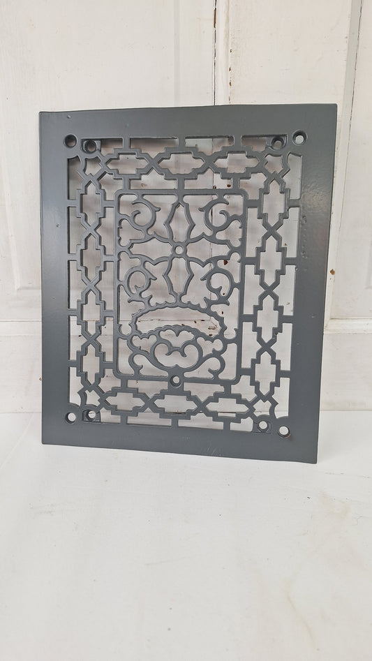 Ornate Iron Vent Grate Cover: Decorative Scroll Design (10 x 12 inches)