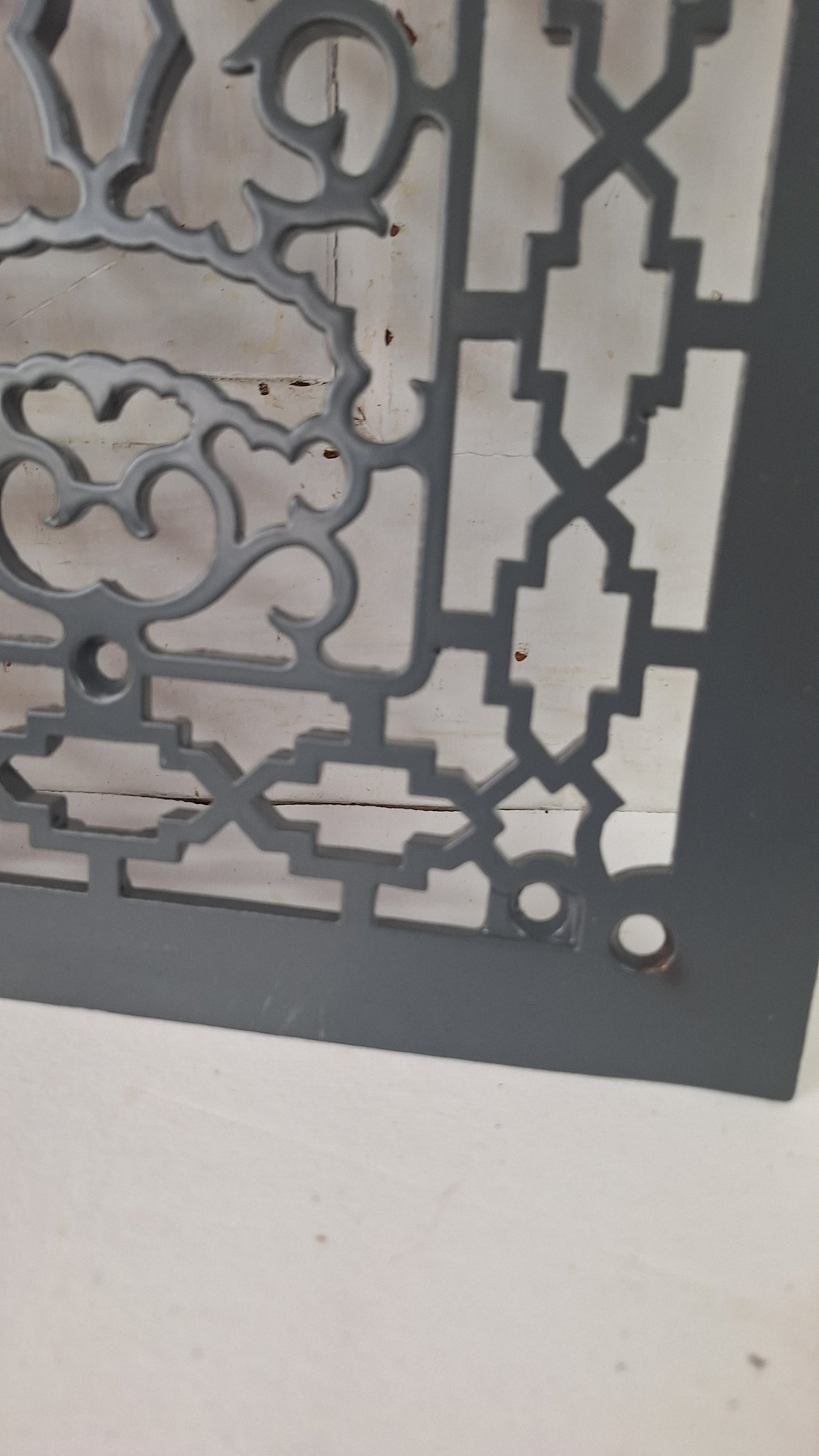 Ornate Iron Vent Grate Cover: Decorative Scroll Design (10 x 12 inches)