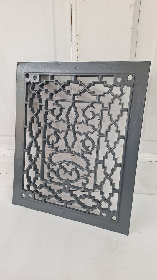 Ornate Iron Vent Grate Cover: Decorative Scroll Design (10 x 12 inches)