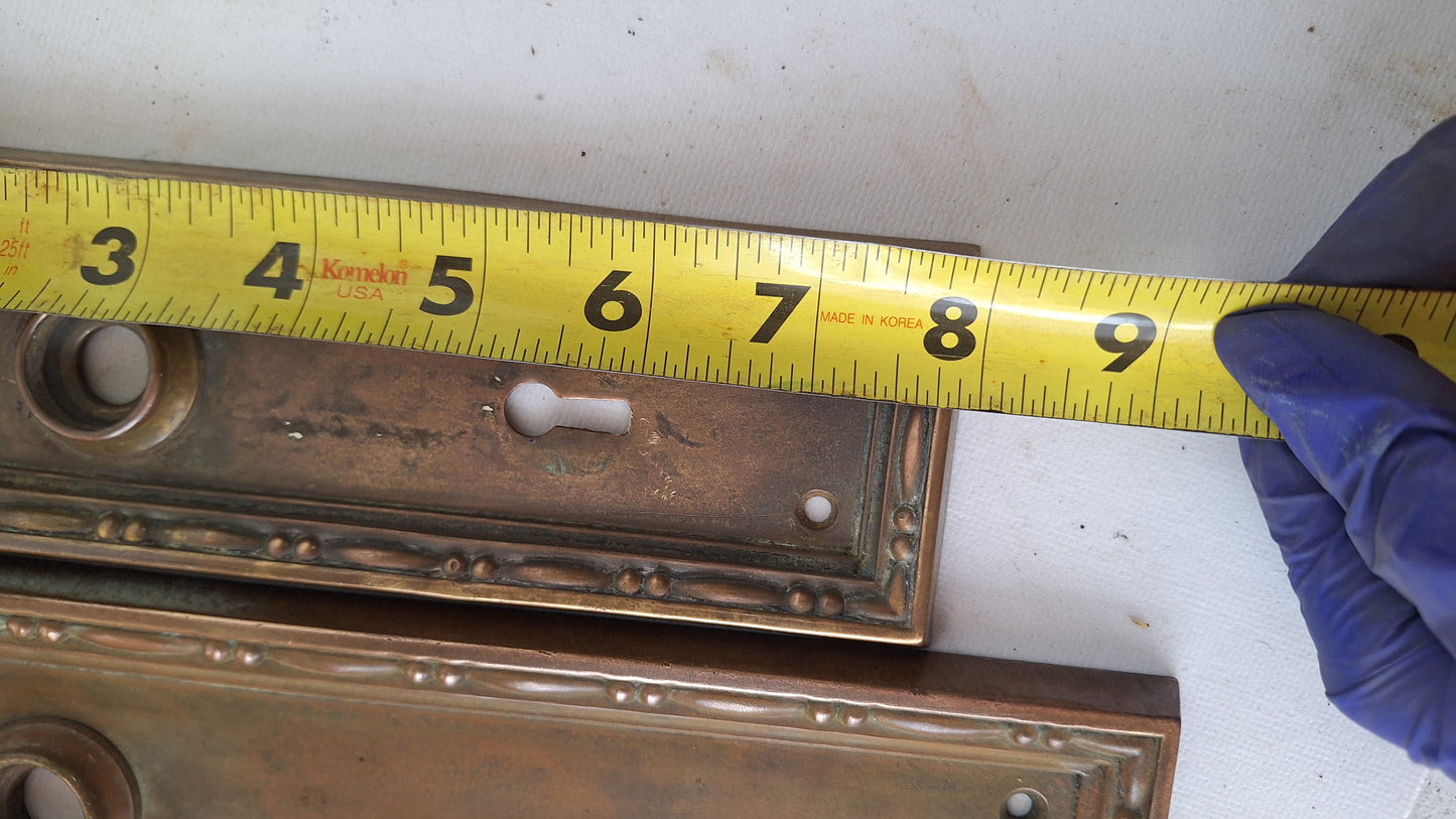 Complete Entry Knob & Plate Set, Front Door Knobs and Backplates with Lock