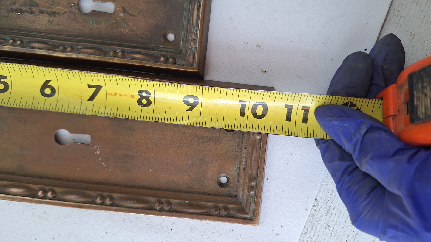 Complete Entry Knob & Plate Set, Front Door Knobs and Backplates with Lock