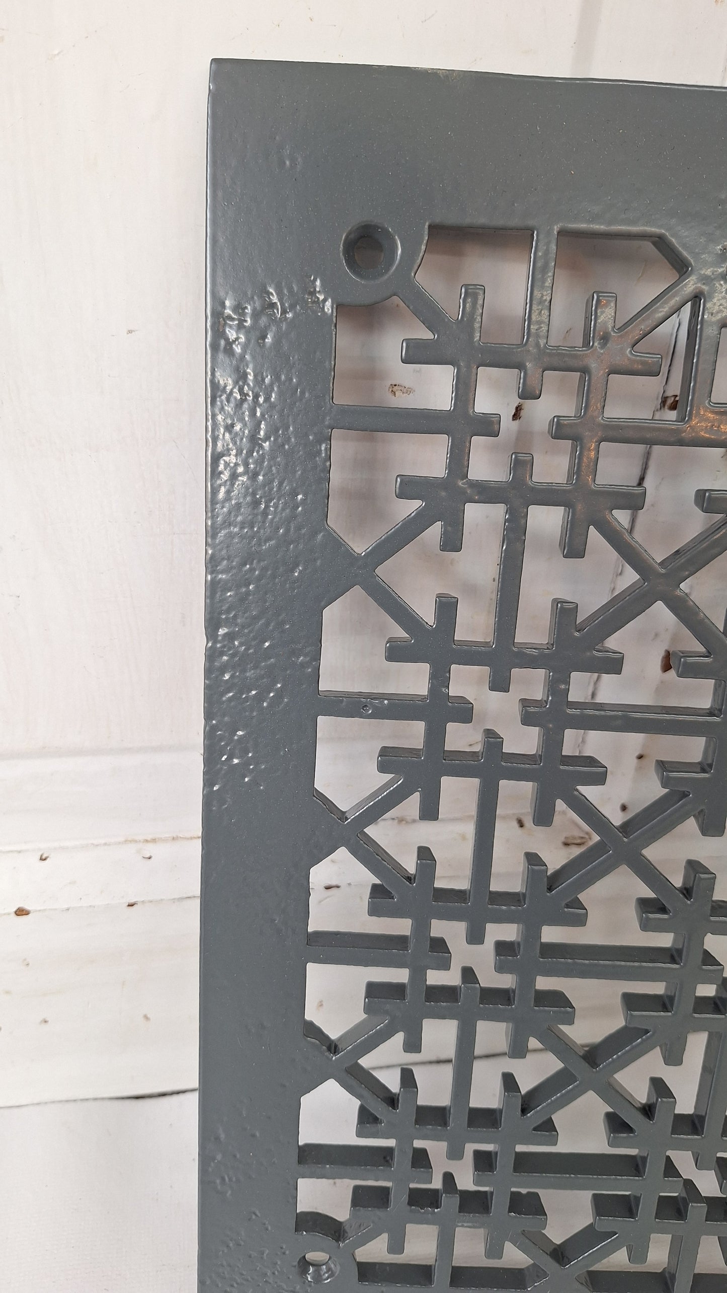 12 x 10 Lattice Cast Iron Floor Grate, Register Vent Cover