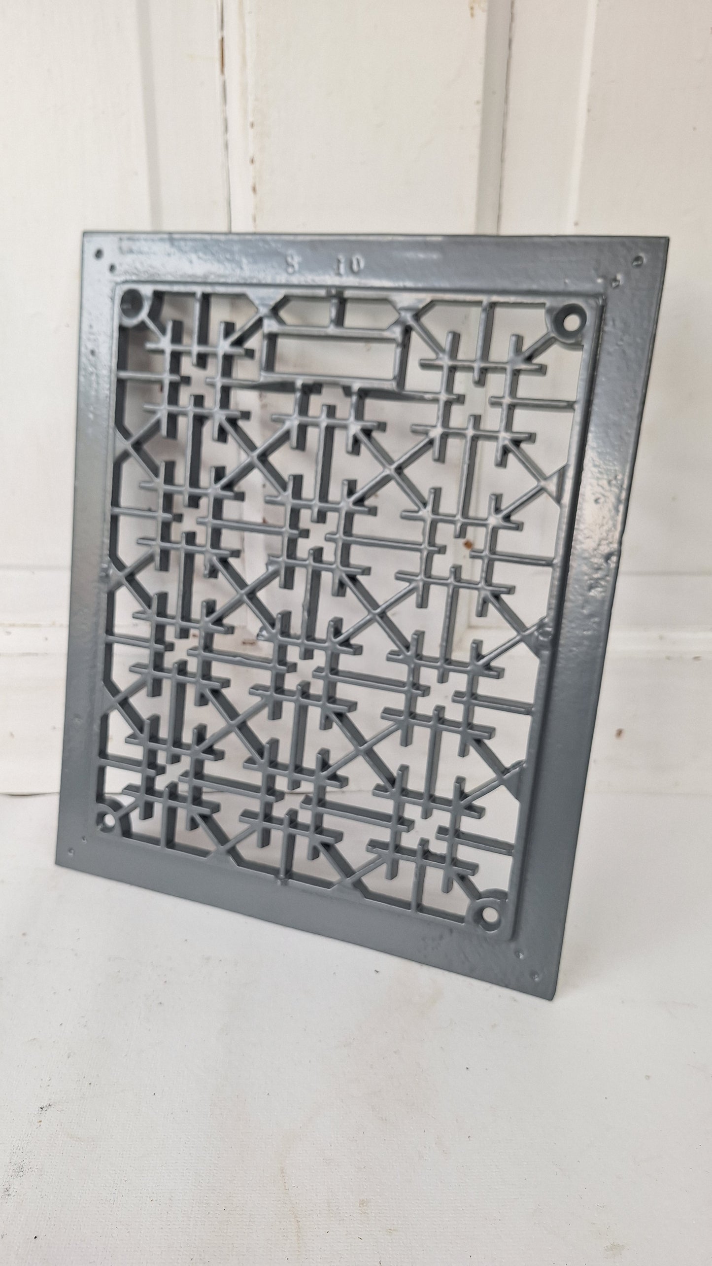 12 x 10 Lattice Cast Iron Floor Grate, Register Vent Cover