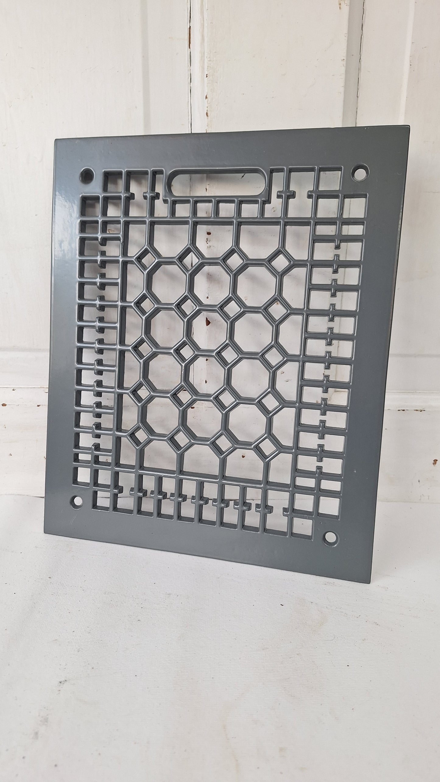 12 x 10 Lattice Cast Iron Floor Grate, Register Vent Cover