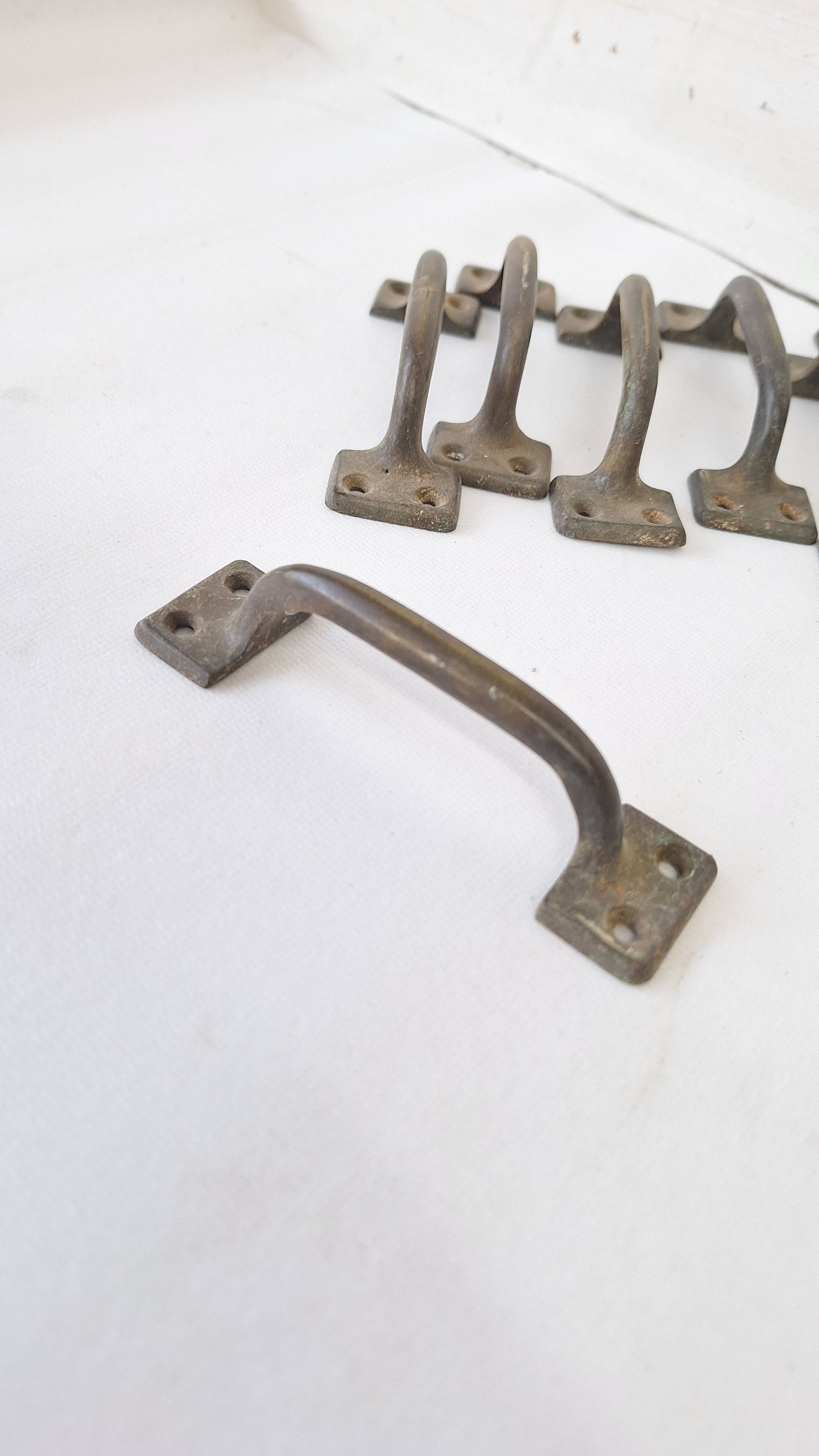 14 Bronze Antique Window Handles, Window Sash Pulls