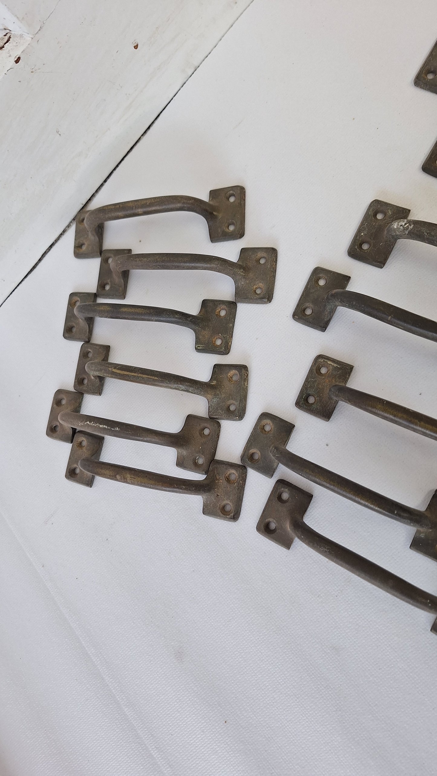 14 Bronze Antique Window Handles, Window Sash Pulls
