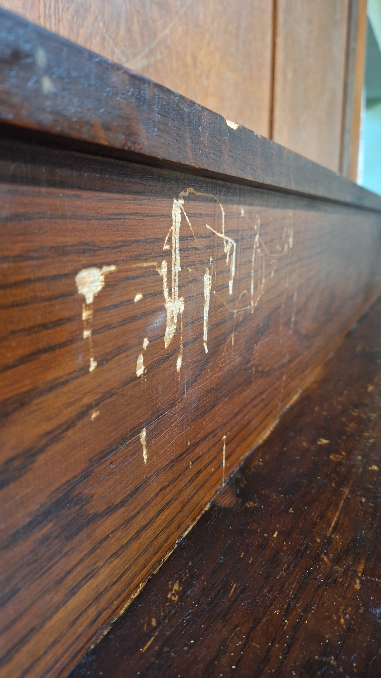 Antique Quarter Sawn Oak Fireplace Mantle, Fireplace Surround with Columns