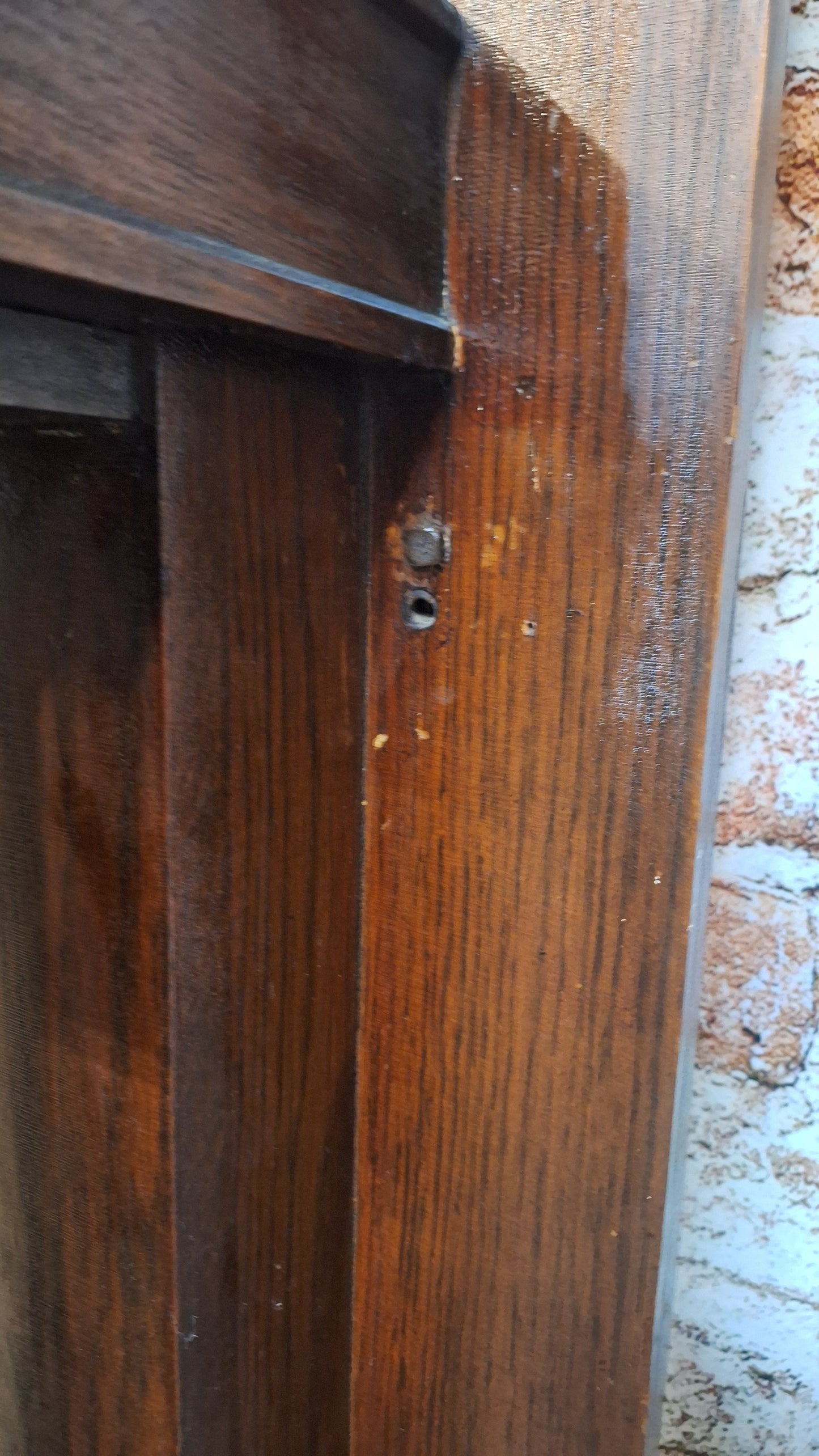 Antique Quarter Sawn Oak Fireplace Mantle, Fireplace Surround with Columns