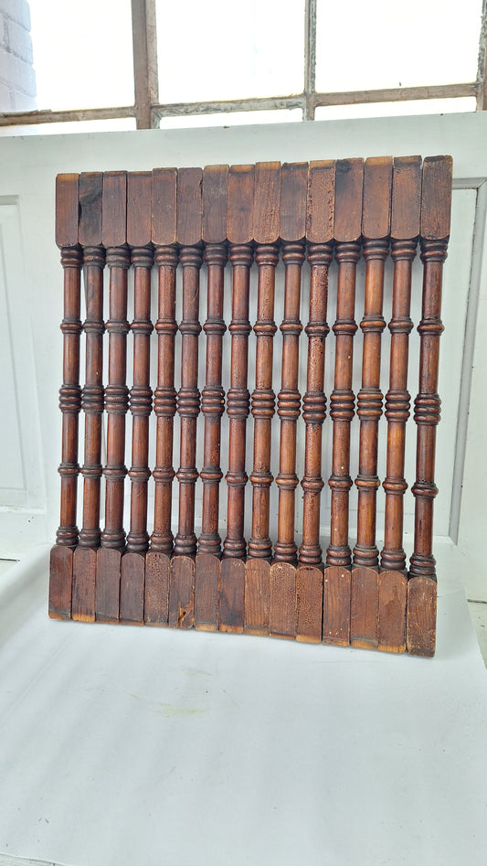 15 Antique Wood Staircase Balusters, Victorian Turned Stair Spindles