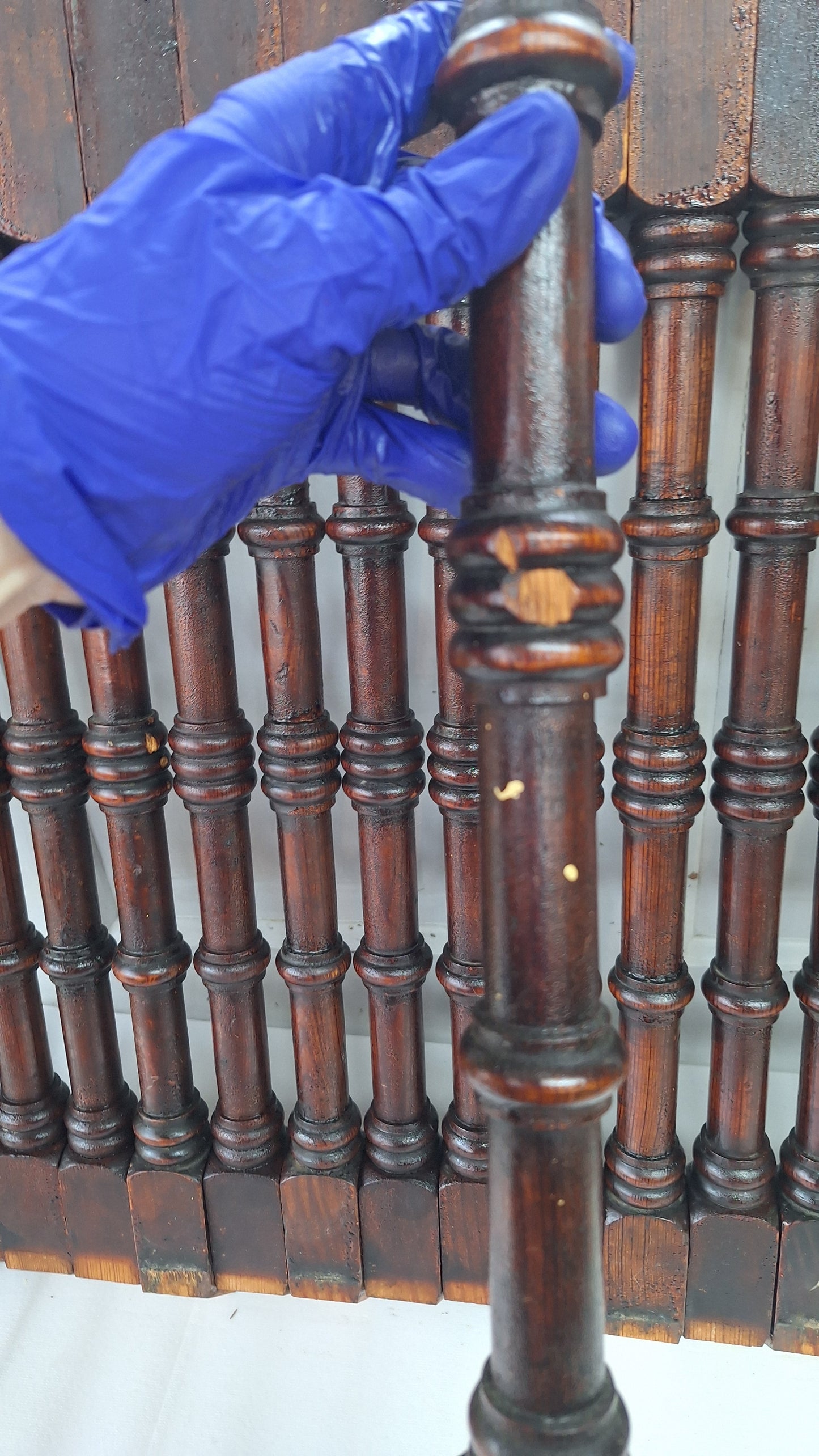 21 Antique Wood Staircase Balusters, Victorian Turned Stair Spindles