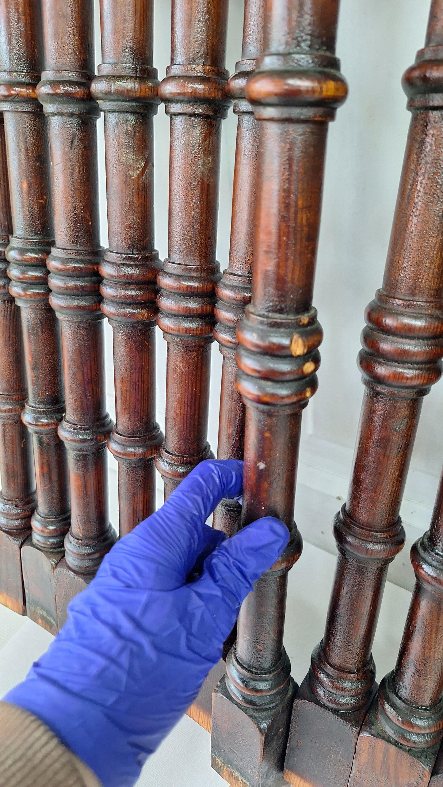 21 Antique Wood Staircase Balusters, Victorian Turned Stair Spindles