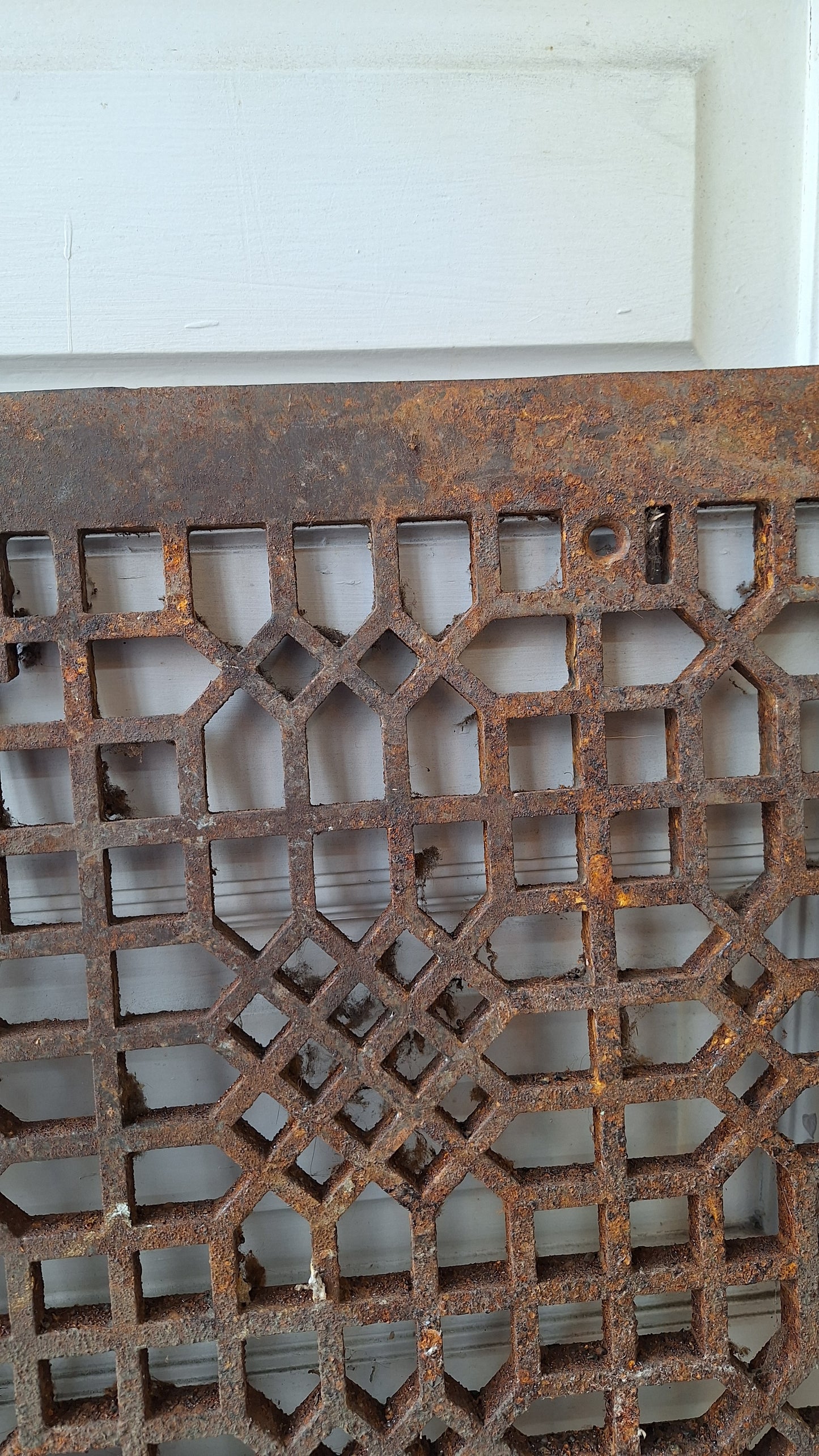 26" Square Floor Vent Cover, Antique Cast Iron Large Register Grate