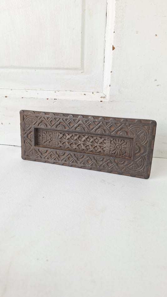 Antique Letters Iron Door Mail Slot, Complete Set, Antique Door Letter Slot