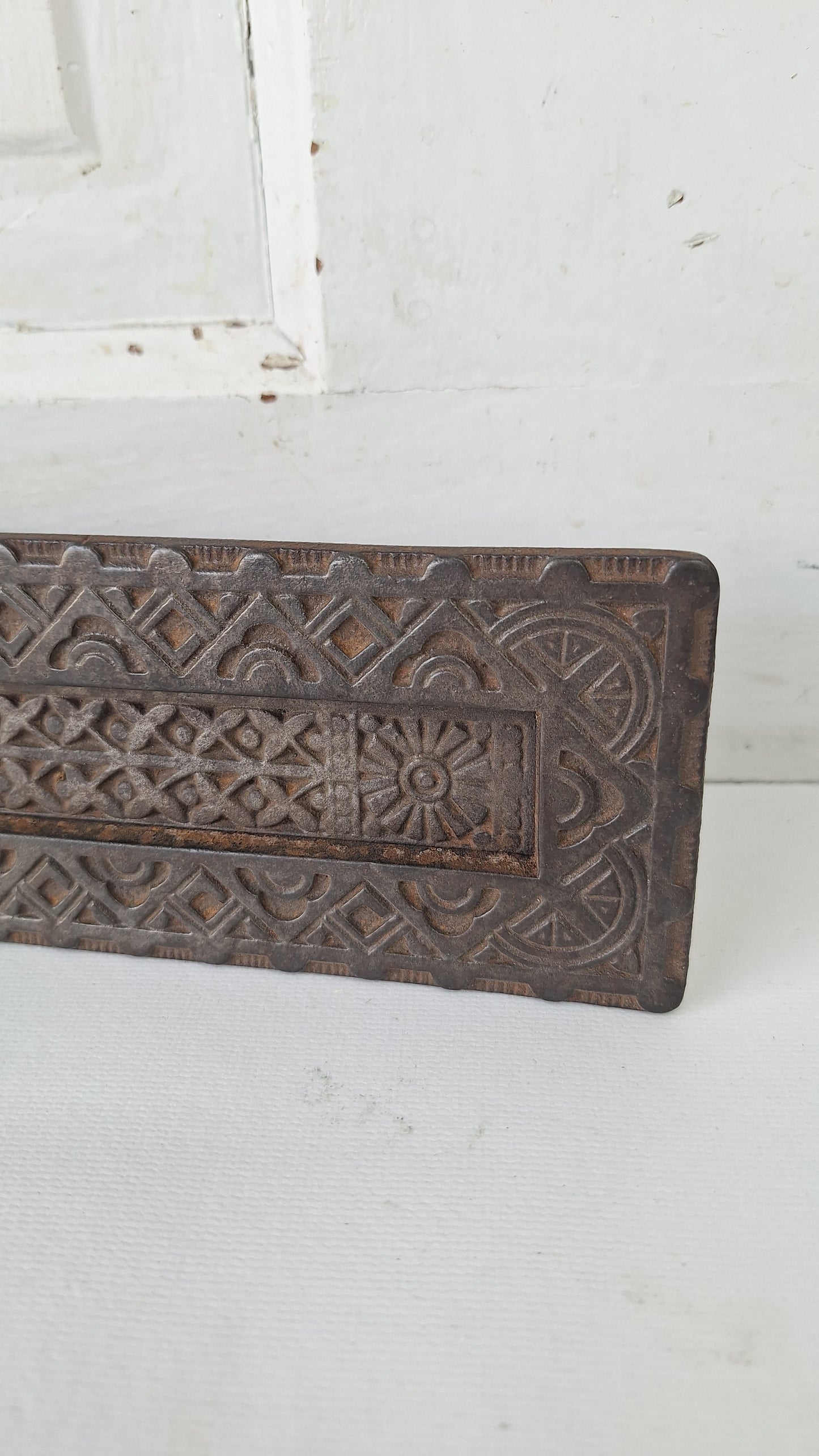 Antique Letters Iron Door Mail Slot, Complete Set, Antique Door Letter Slot