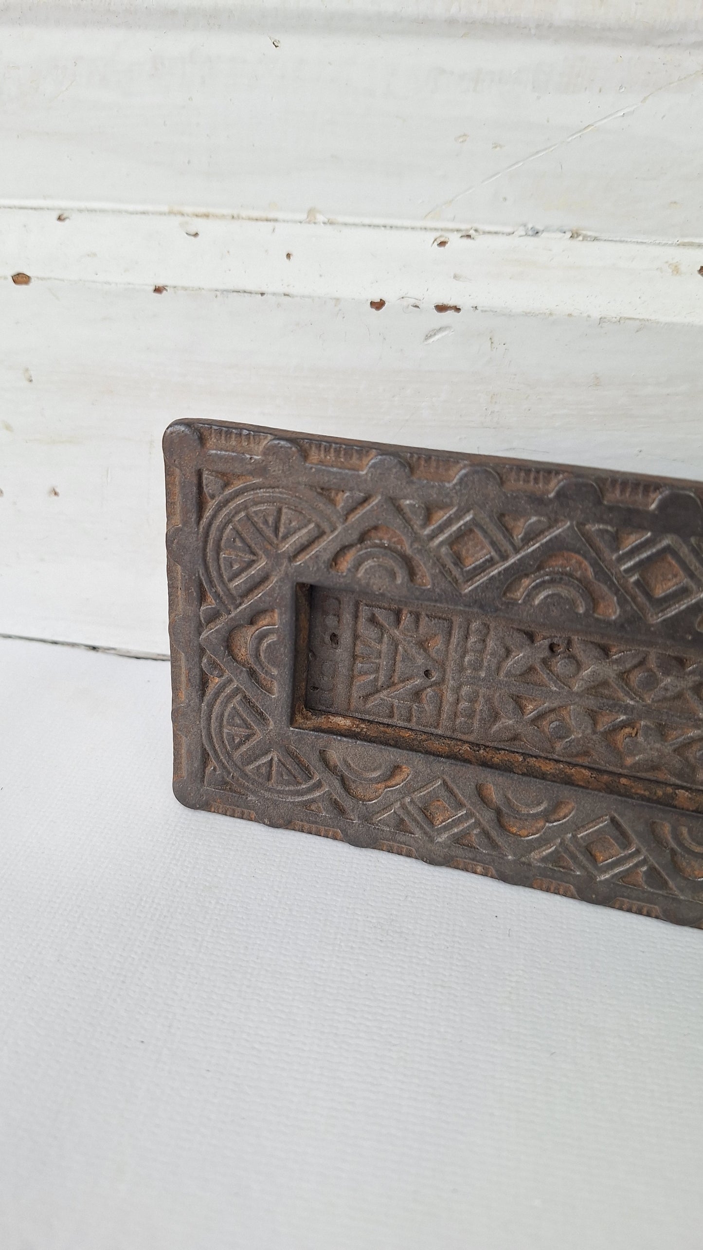 Antique Letters Iron Door Mail Slot, Complete Set, Antique Door Letter Slot