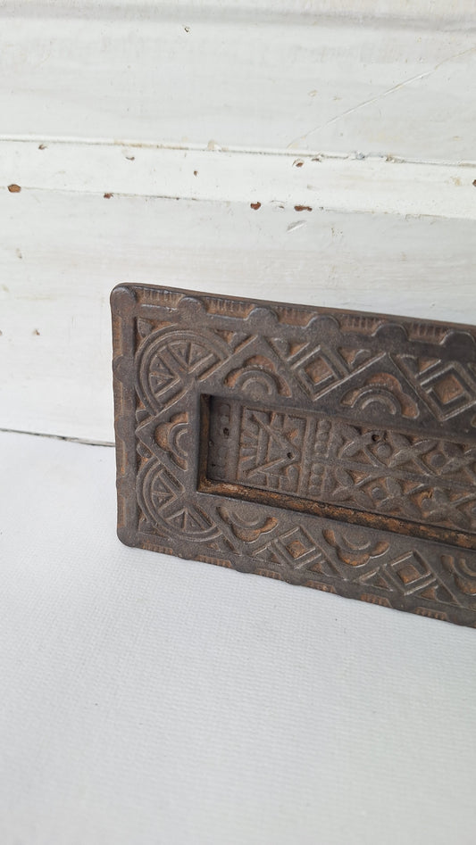 Antique Letters Iron Door Mail Slot, Complete Set, Antique Door Letter Slot
