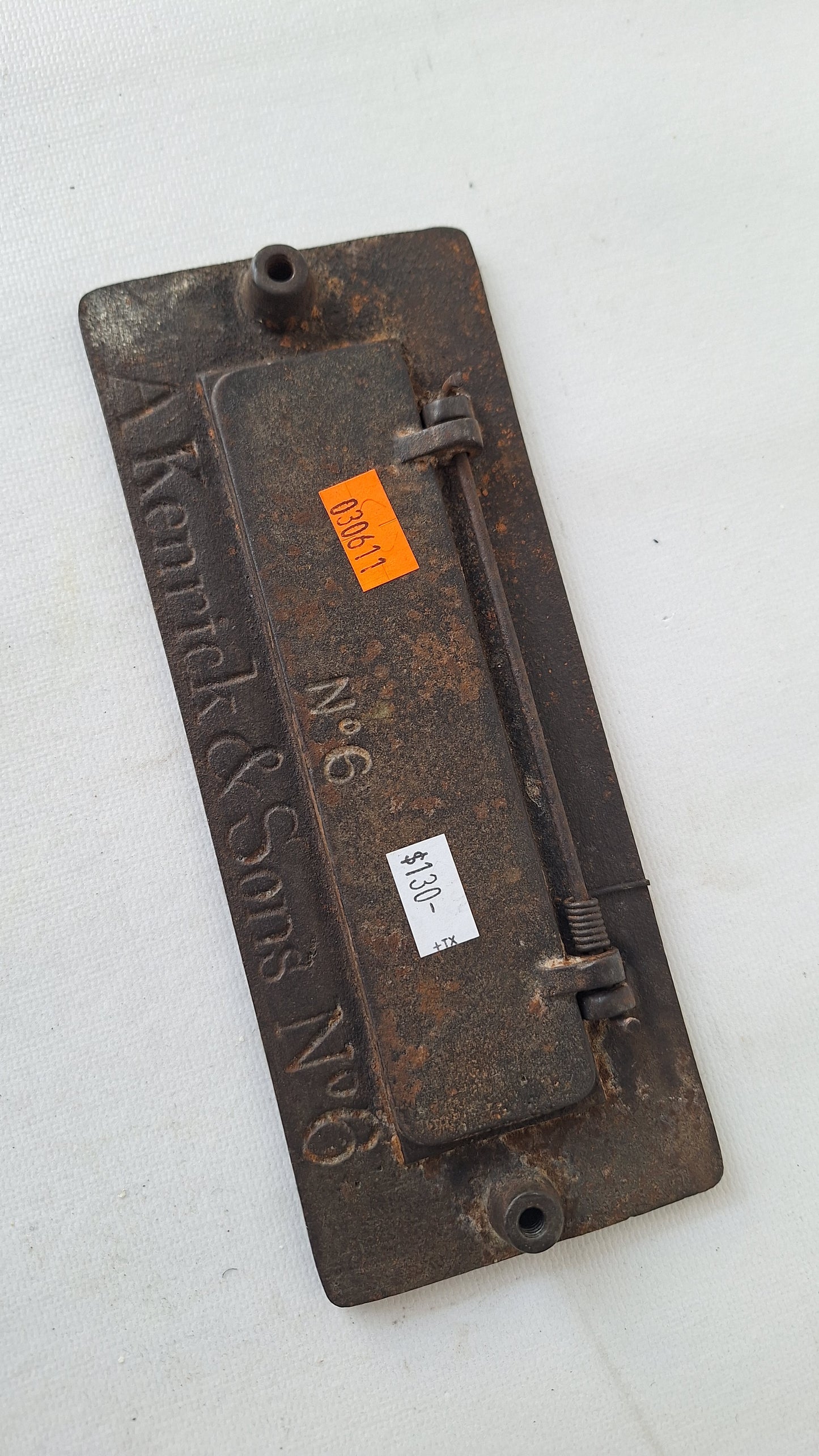 Antique Letters Iron Door Mail Slot, Complete Set, Antique Door Letter Slot