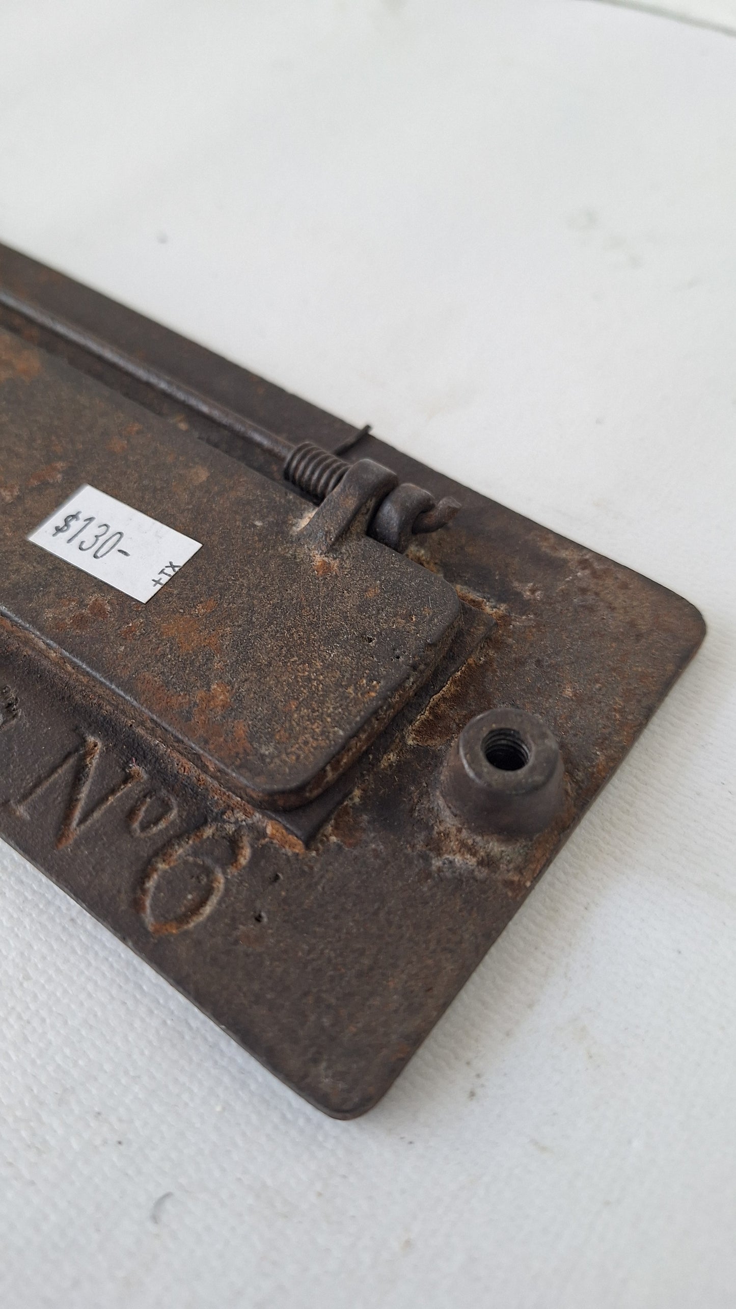 Antique Letters Iron Door Mail Slot, Complete Set, Antique Door Letter Slot