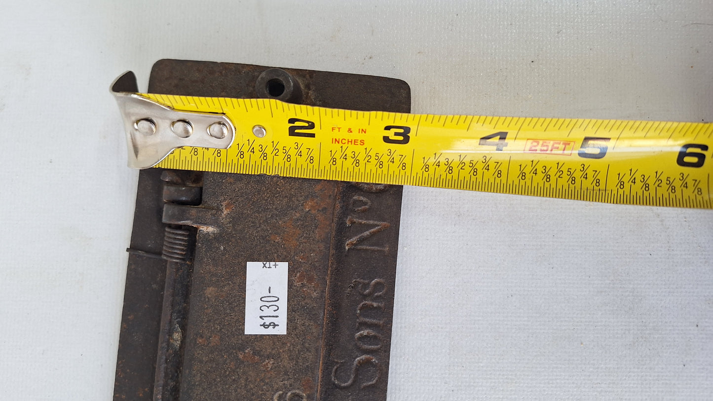 Antique Letters Iron Door Mail Slot, Complete Set, Antique Door Letter Slot