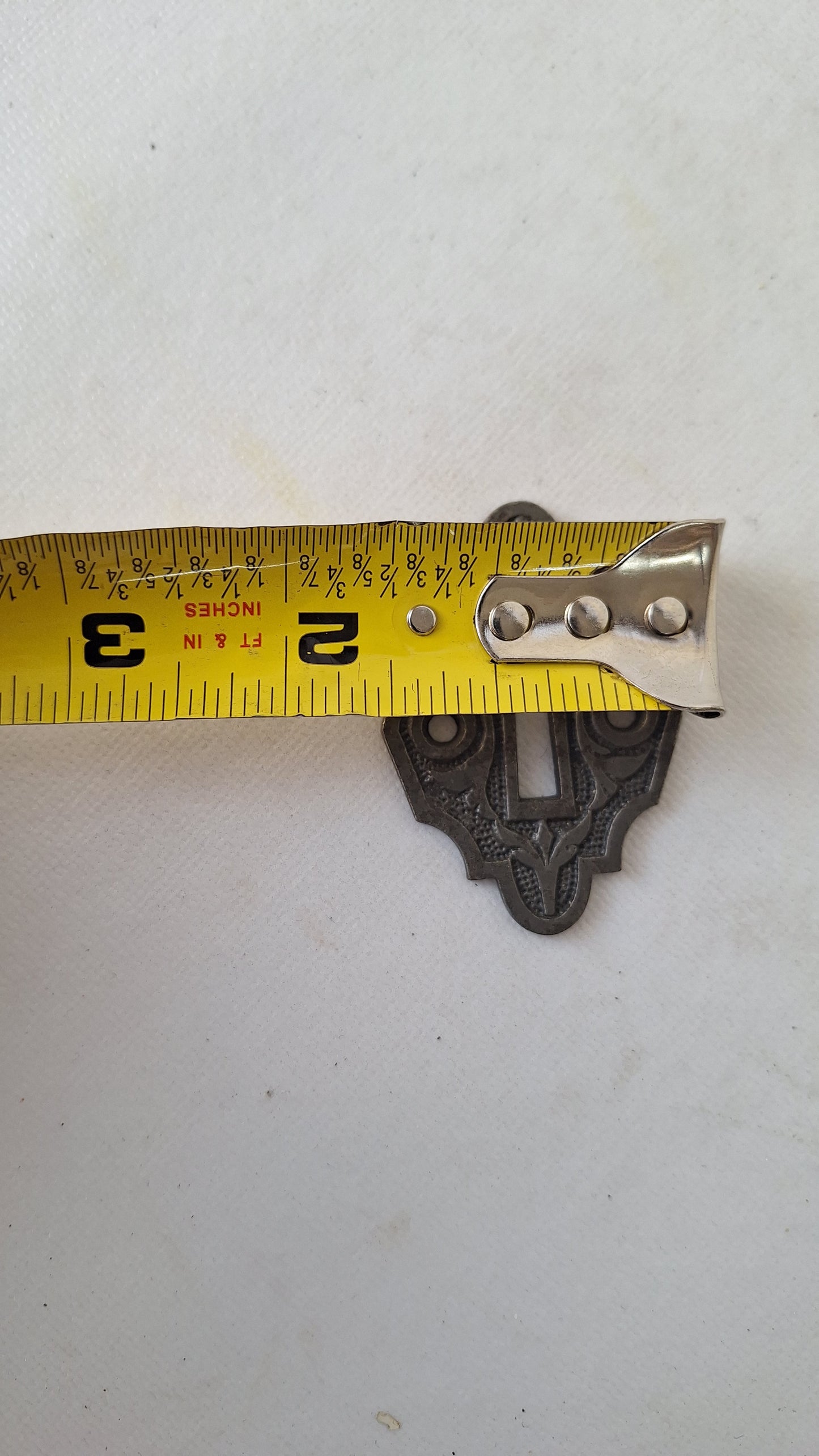 Large Ornate Iron Antique Keyhole Cover, Key Hole Escutcheon Plate