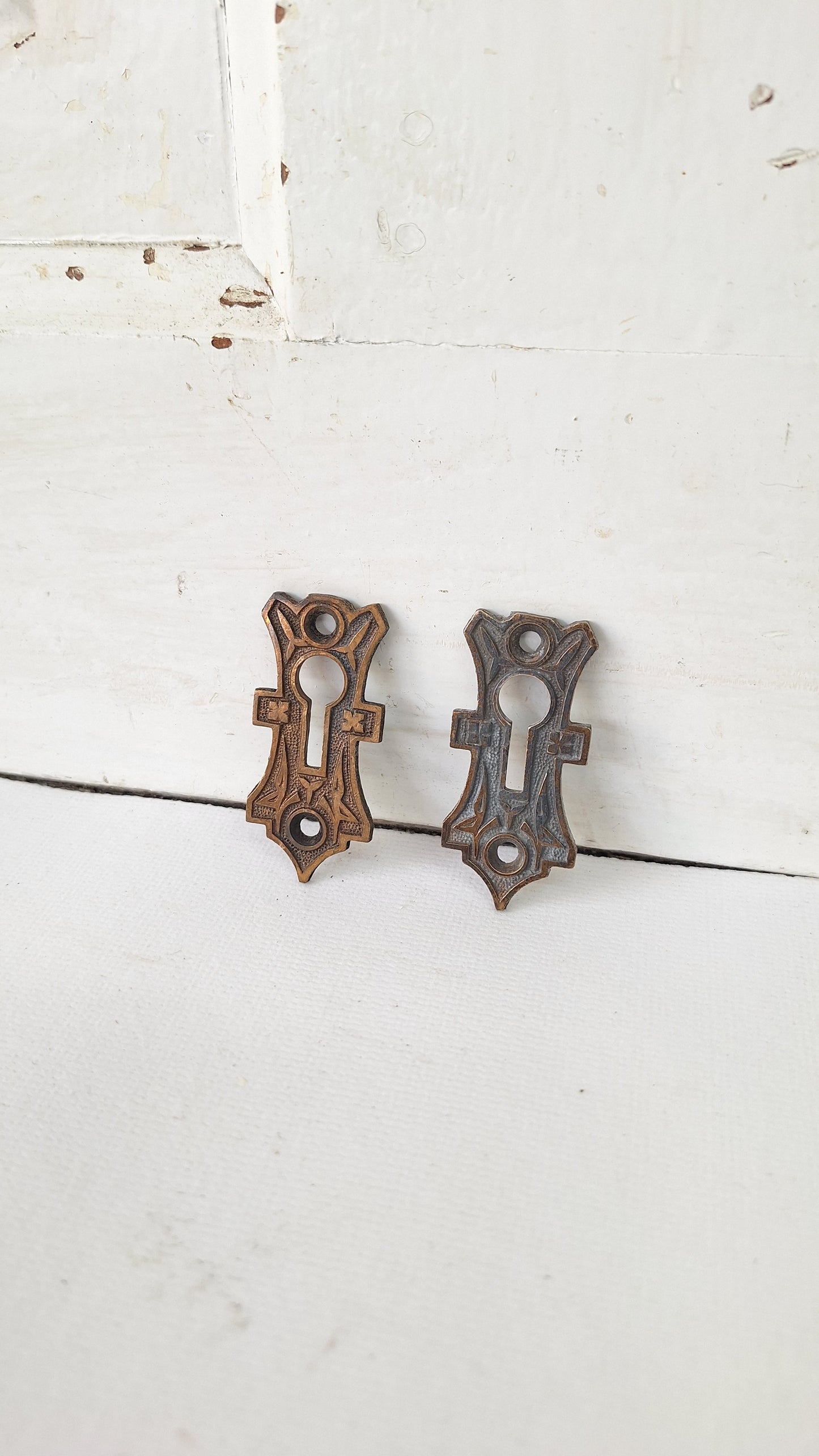 Fancy Bronze Door Key Hole, Victorian Keyhole Covers