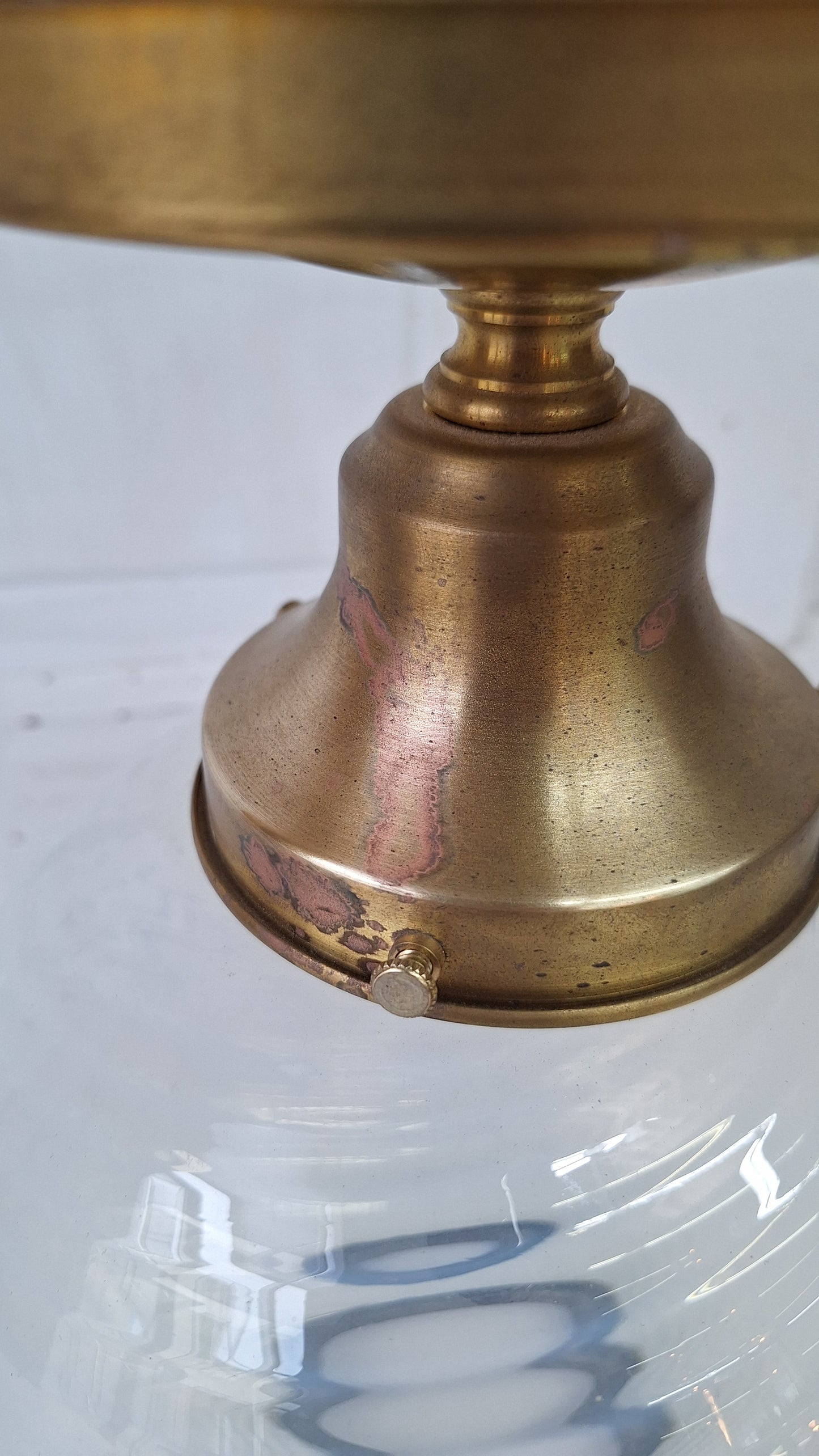 Blown Opal Glass Shade Ceiling Mount Light, Antique Swirled Glass Globe Flush Mount