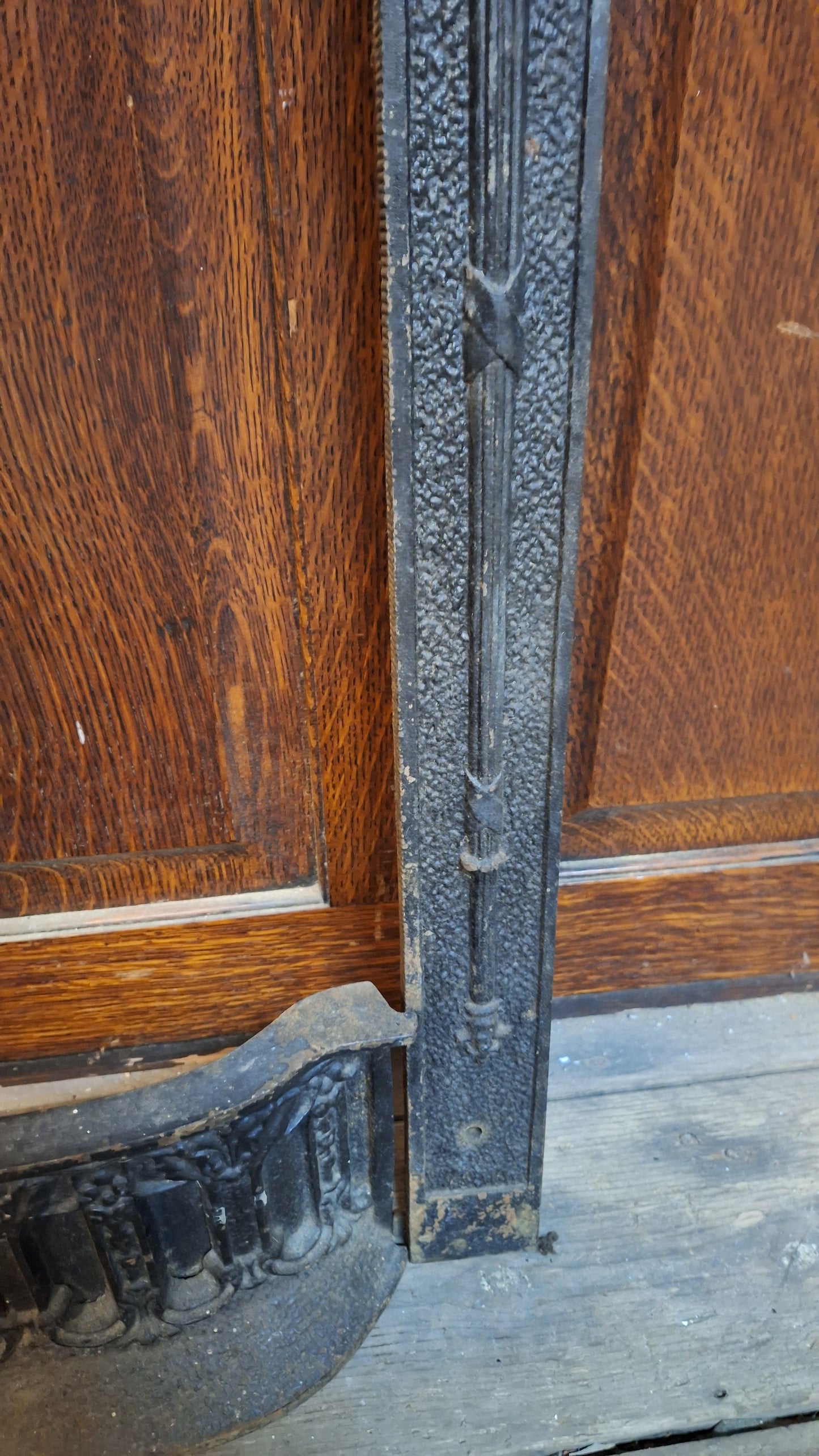 Cast Iron Fireplace Firebox Frame, Fireplace Mantle Metal Insert