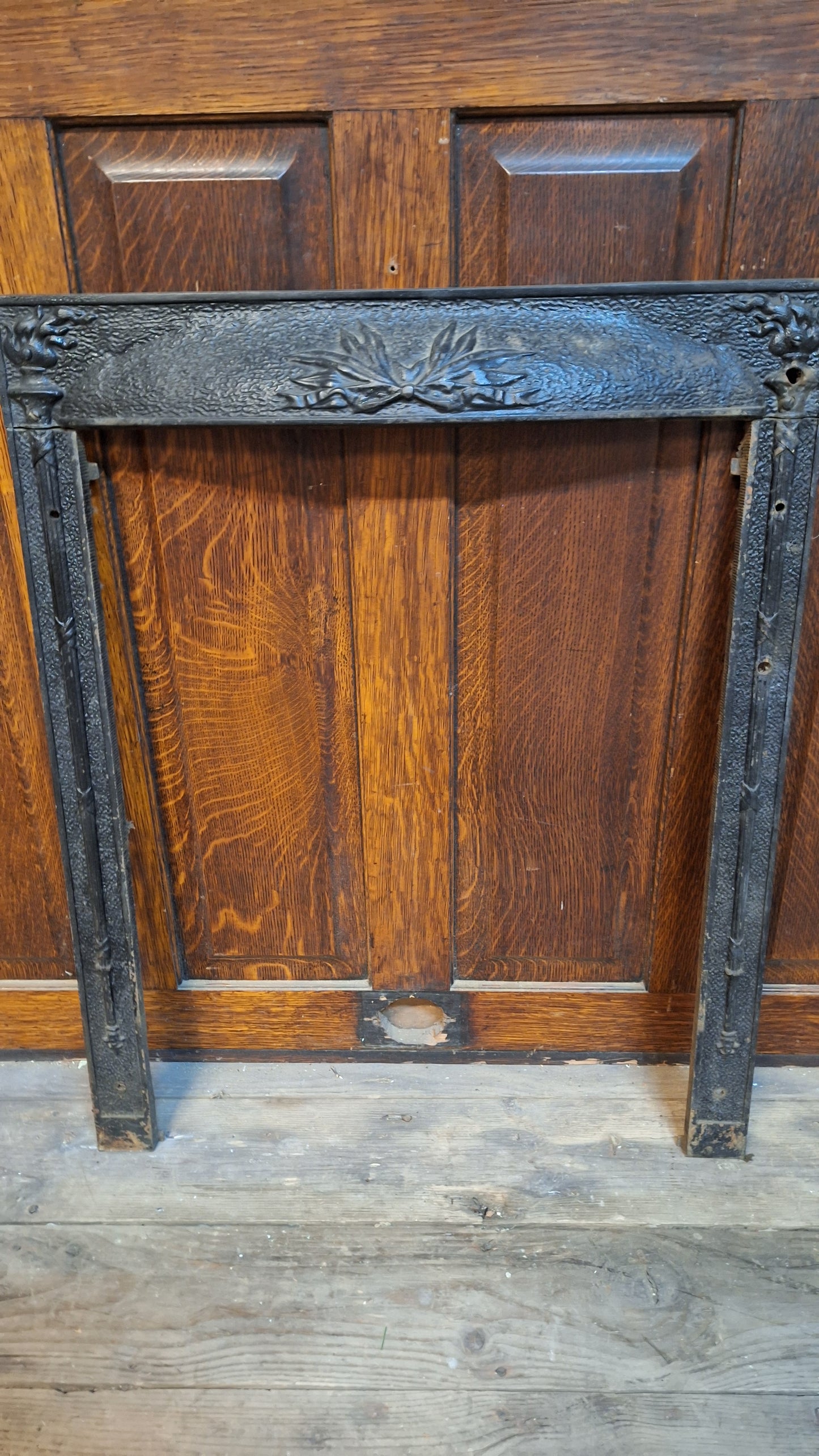 Cast Iron Fireplace Firebox Frame, Fireplace Mantle Metal Insert