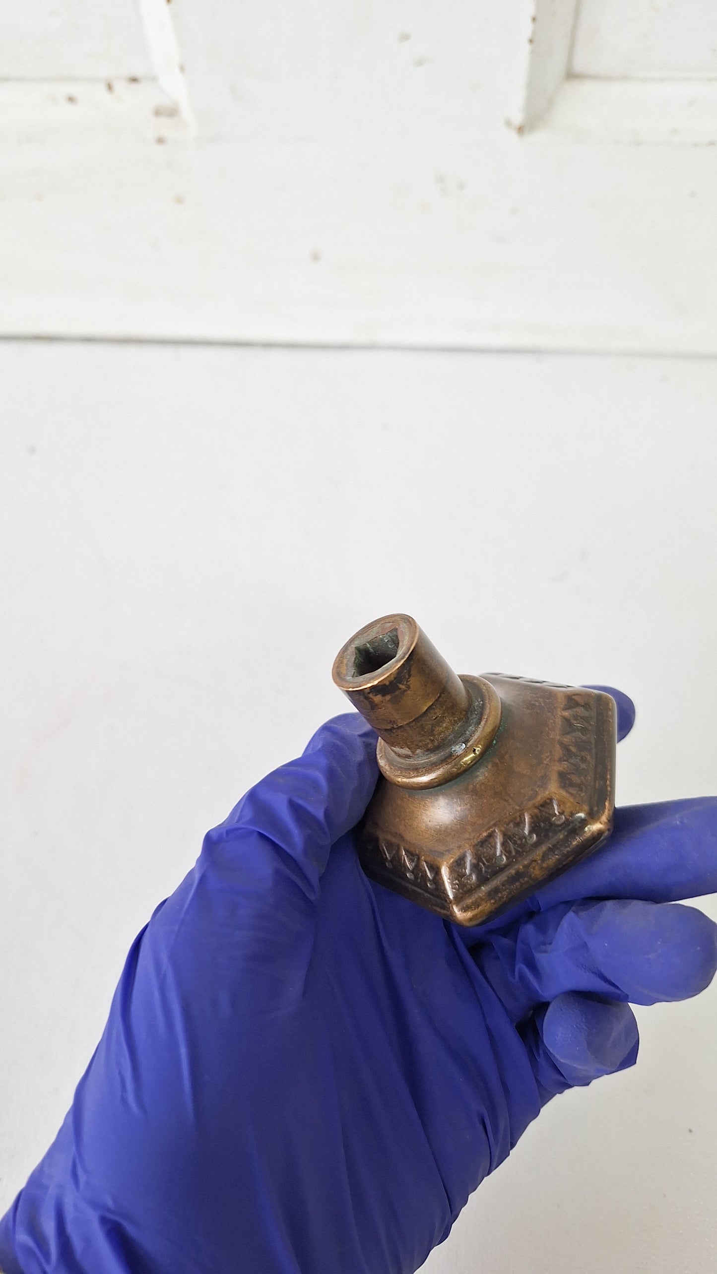 Ornate Hexagon Bronze Knob, MCC Russell Erwin Hexagonal Doorknob