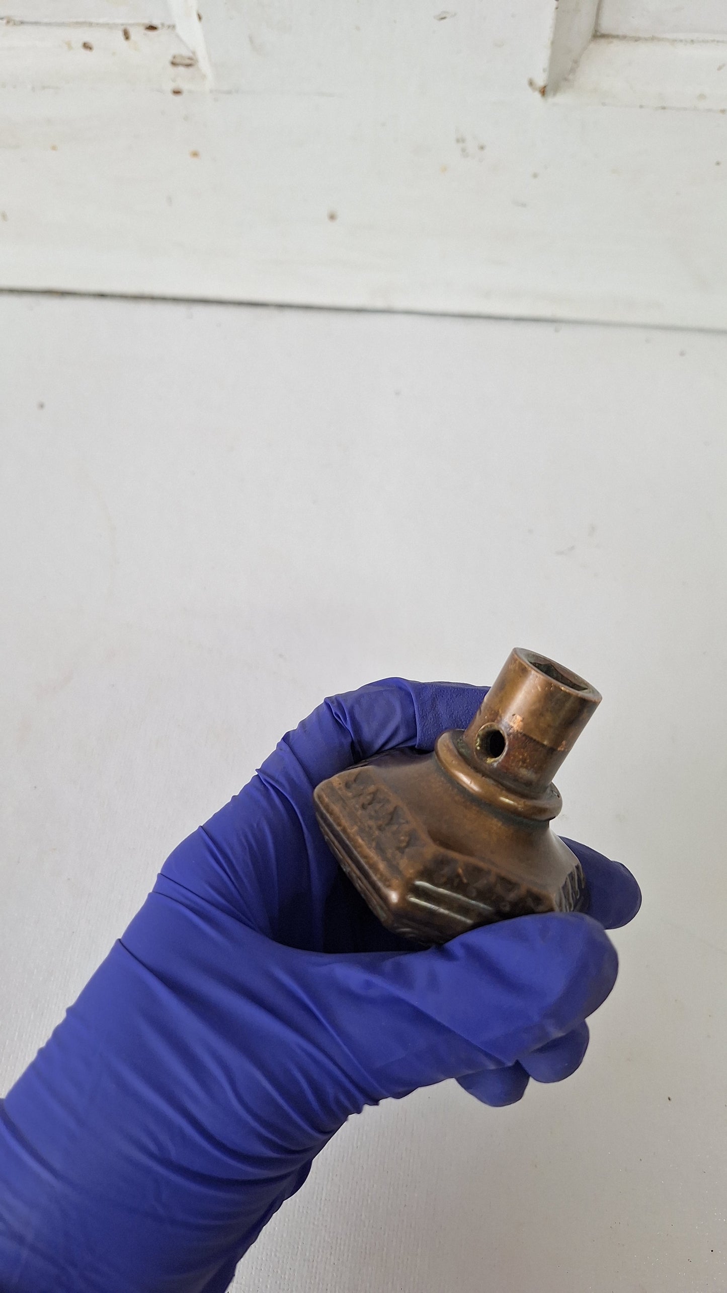 Ornate Hexagon Bronze Knob, MCC Russell Erwin Hexagonal Doorknob