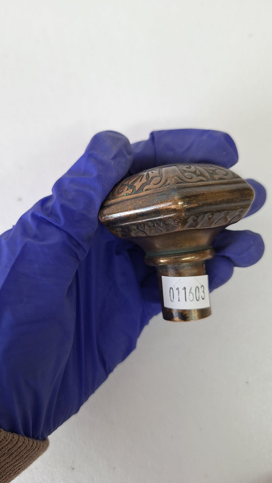 Ornate Hexagon Bronze Knob, MCC Russell Erwin Hexagonal Doorknob