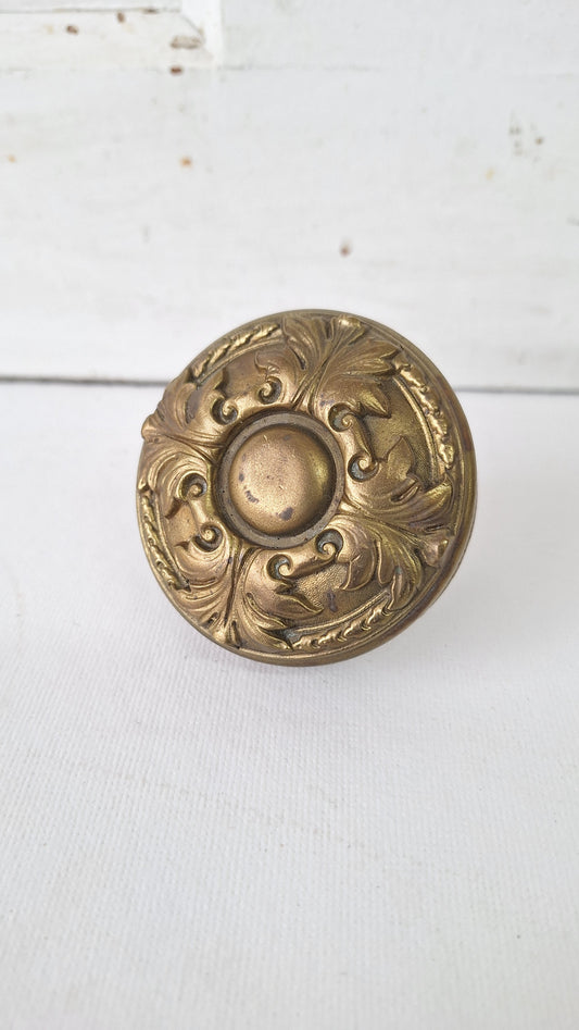 Antique Entry Size Bronze Knob, Large Antique Doorknob