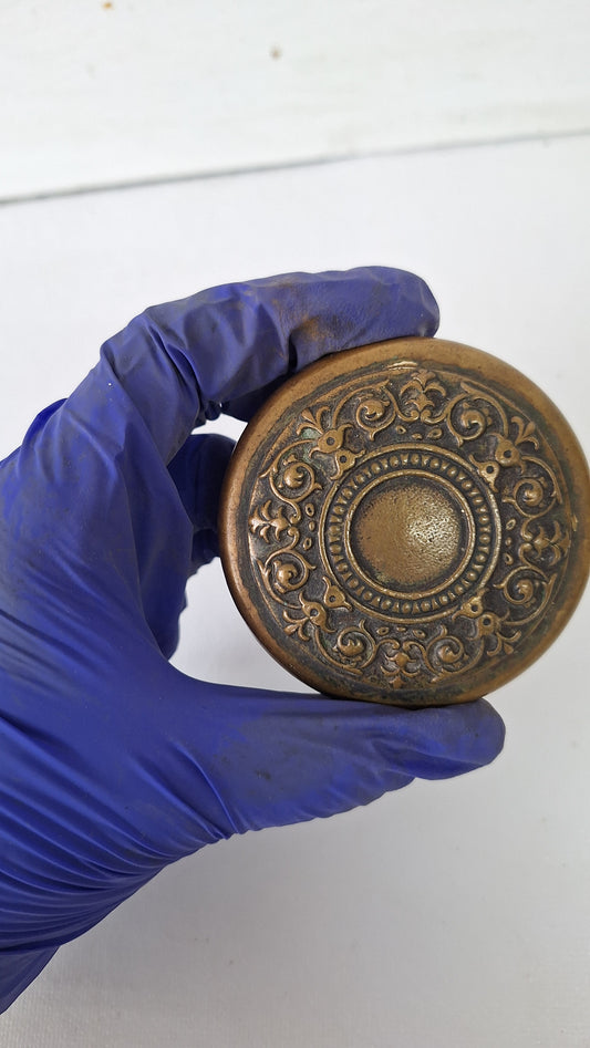 Antique Large Bronze Knob, Entry Size Vintage Doorknob