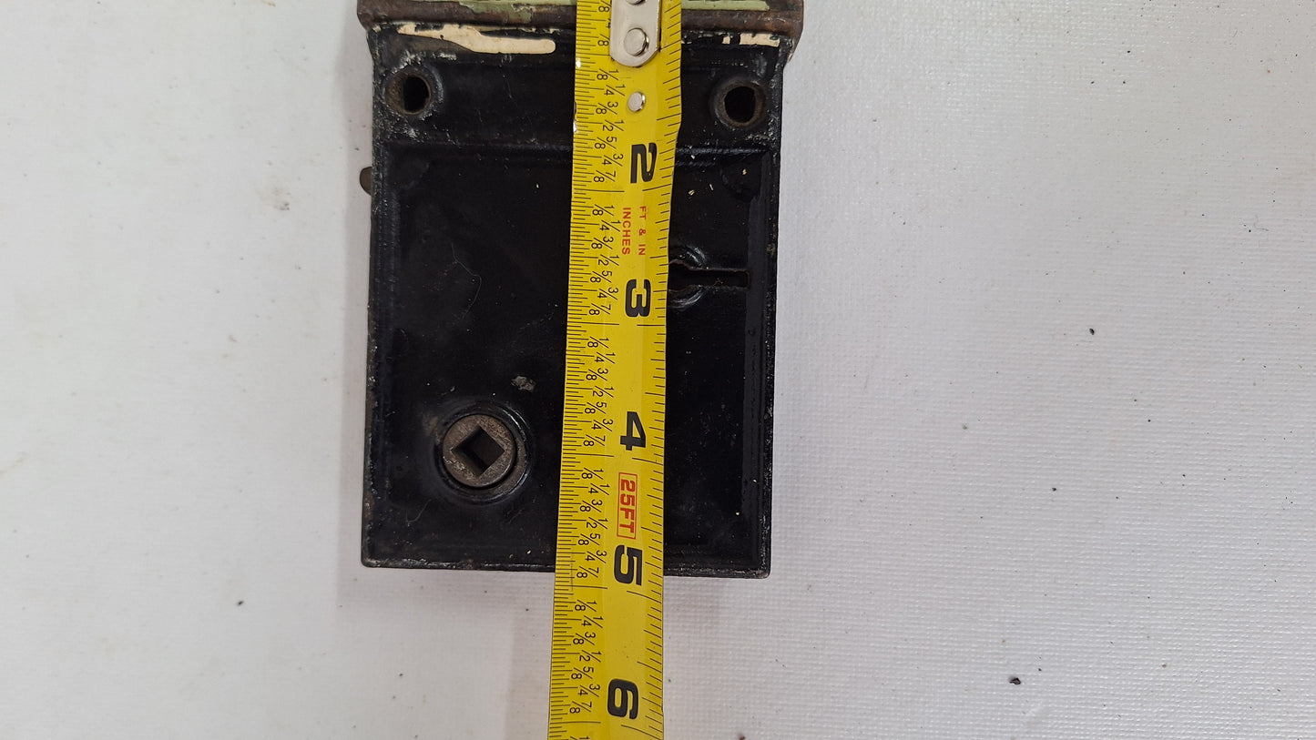 Antique Cast Iron Rim Lock with Keeper,  Door Privacy Latch