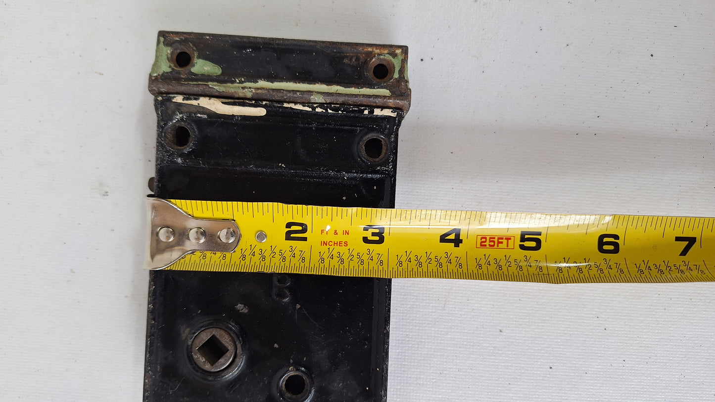 Antique Cast Iron Rim Lock with Keeper,  Door Privacy Latch