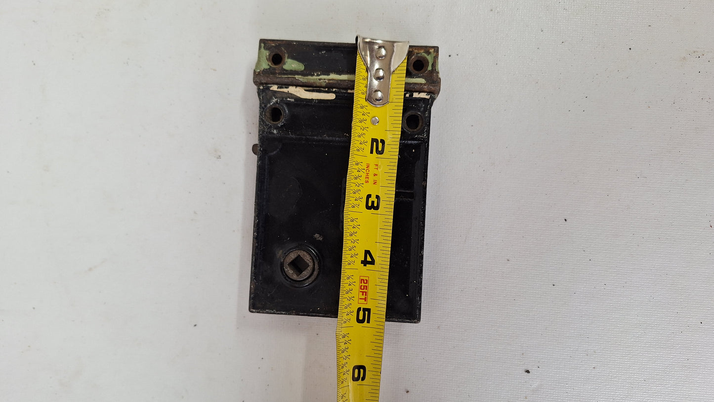 Antique Cast Iron Rim Lock with Keeper,  Door Privacy Latch