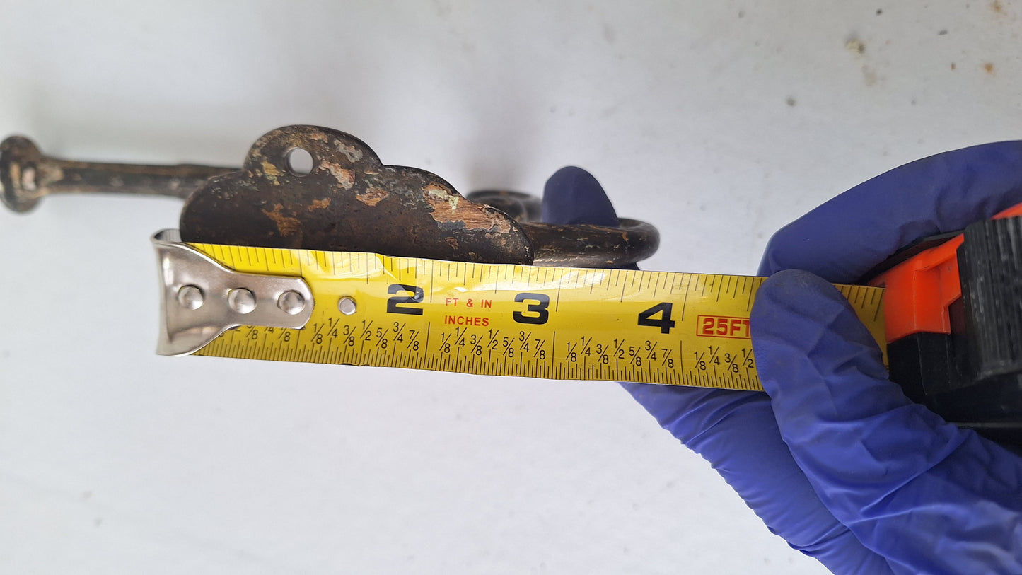 Antique Victorian Cast Iron Hook, Large Fancy Wall Hook