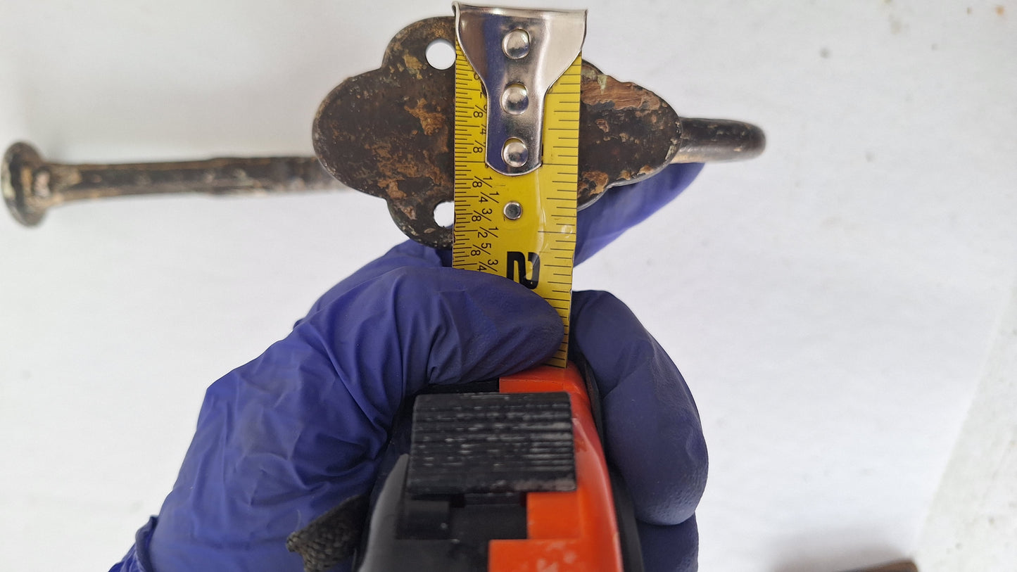 Antique Victorian Cast Iron Hook, Large Fancy Wall Hook