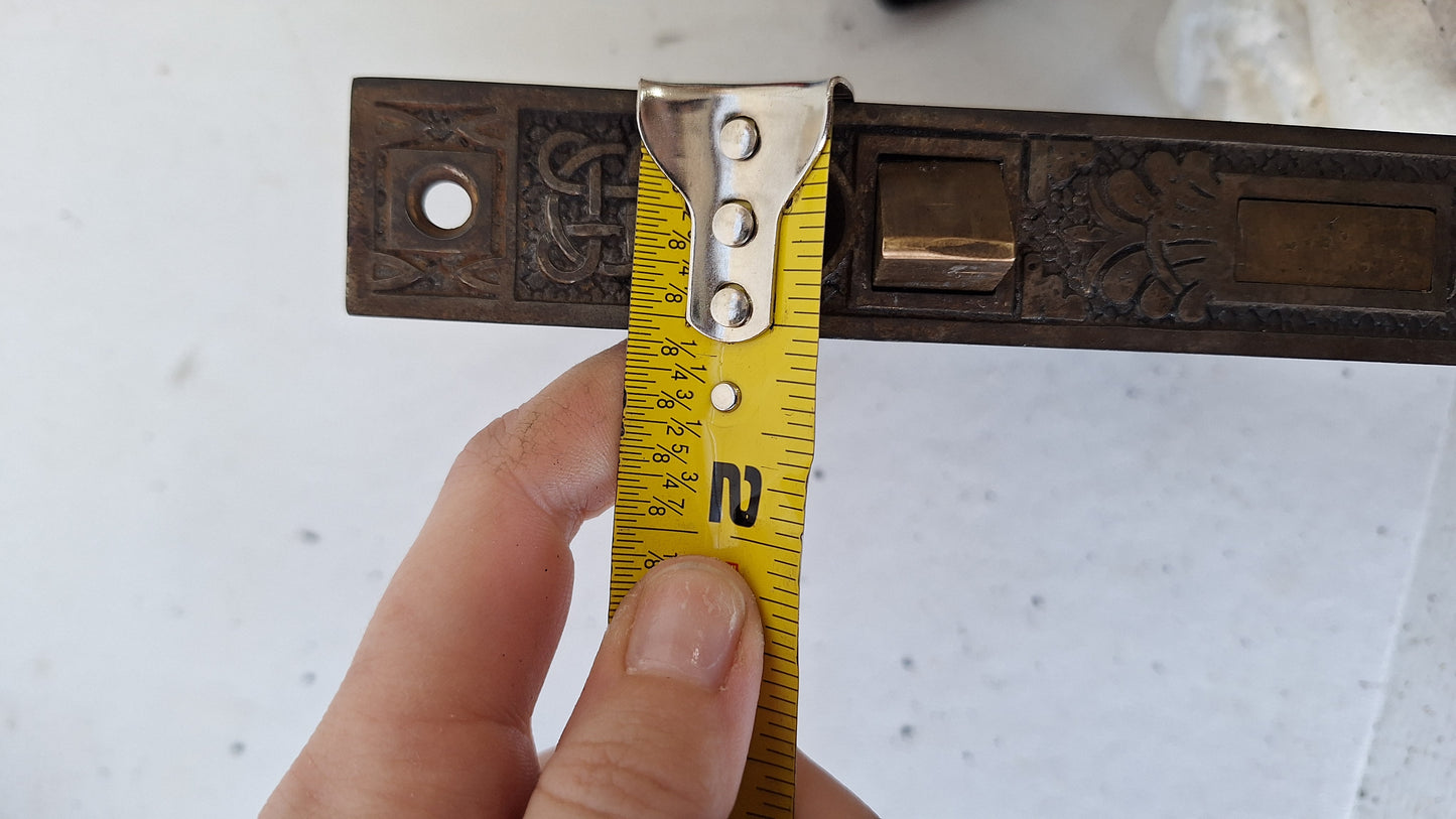Ornate Iron Doorknob Set: Antique Door Mortise Lock Knobs and Plates