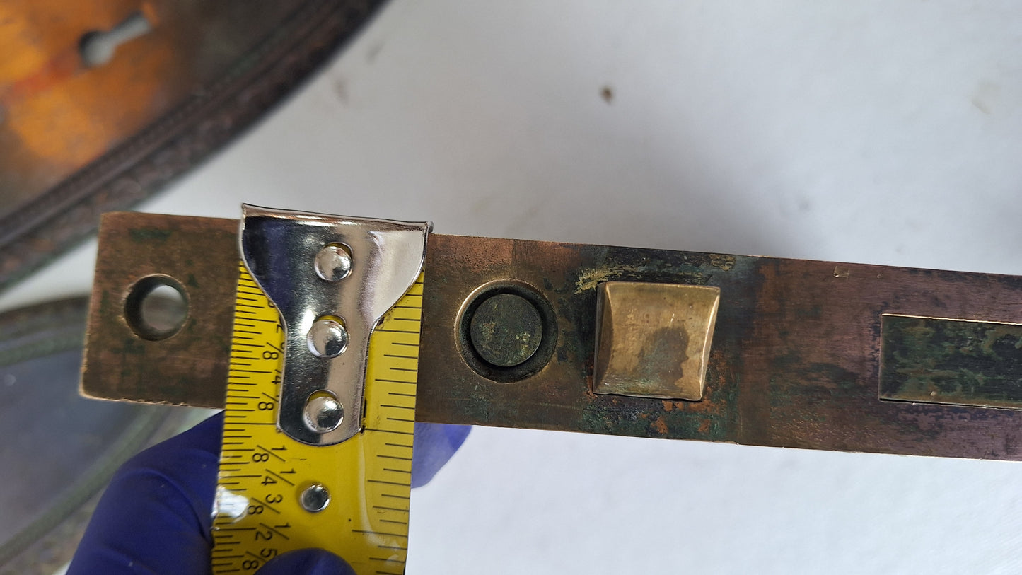 Brass Knob & Plate Set, Front Door Knobs and Backplates with Mortise Lock