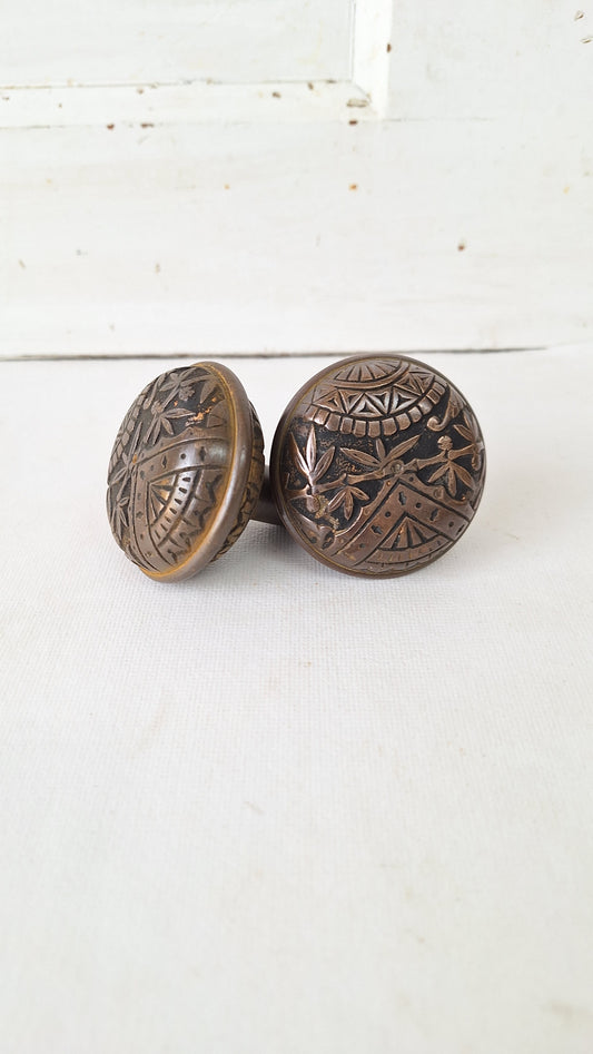 Eastlake 'Oriental' Pattern by Branford DoorKnobs, Victorian Door Knob Set