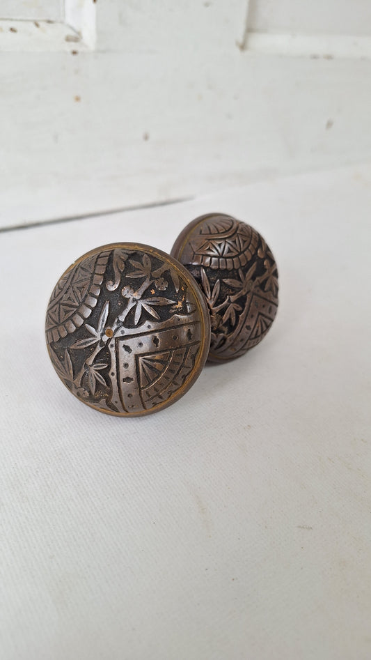 Eastlake 'Oriental' Pattern by Branford DoorKnobs, Victorian Door Knob Set