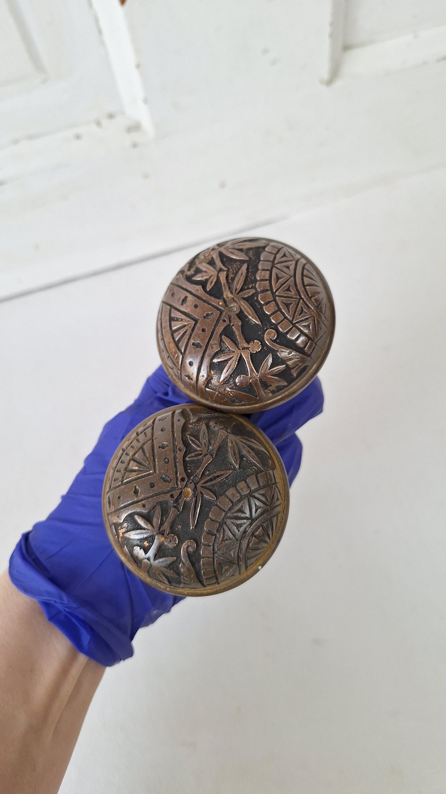 Eastlake 'Oriental' Pattern by Branford DoorKnobs, Victorian Door Knob Set