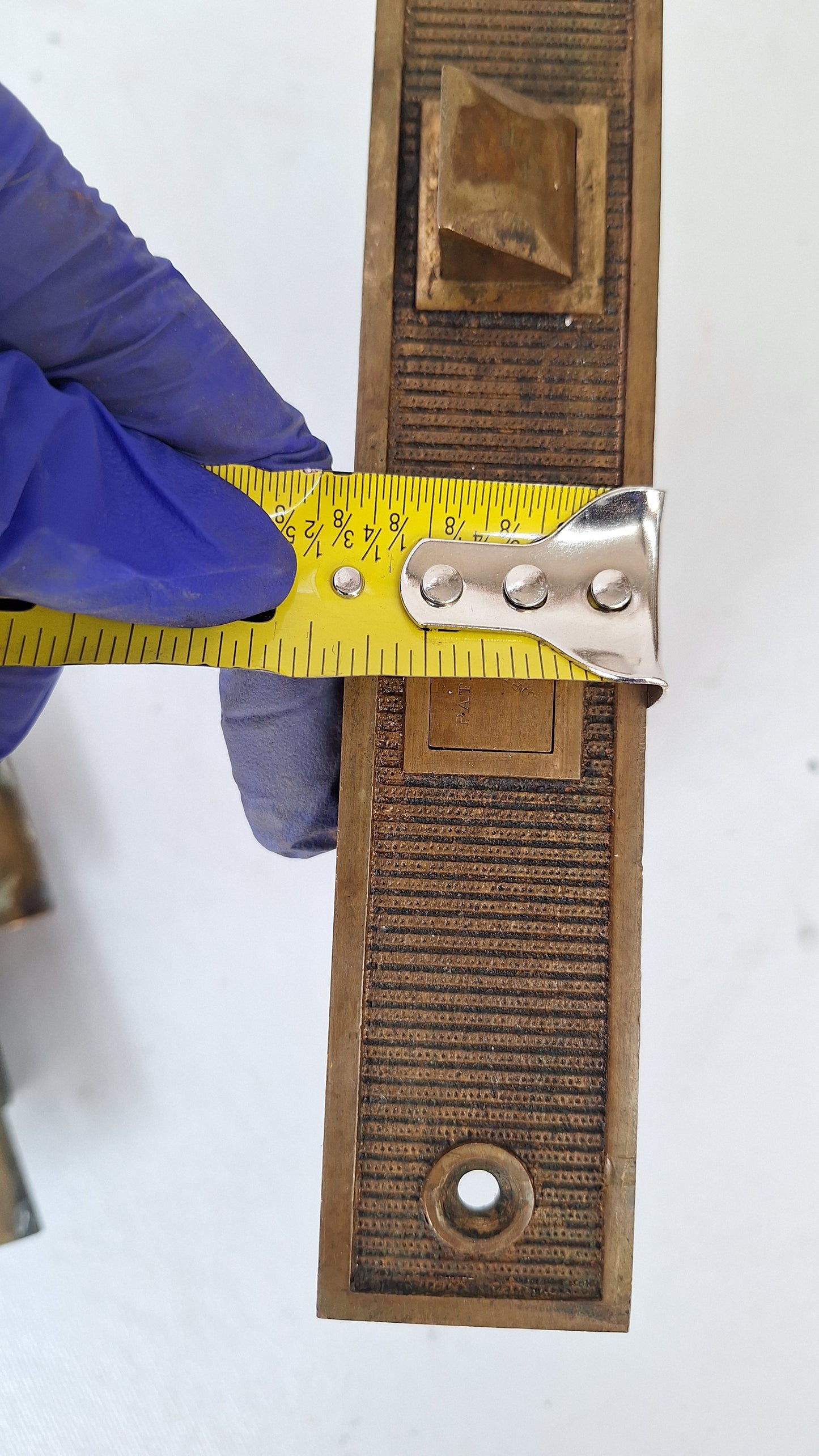 Large Antique Entry Door Mortise Lock with Strike Plate