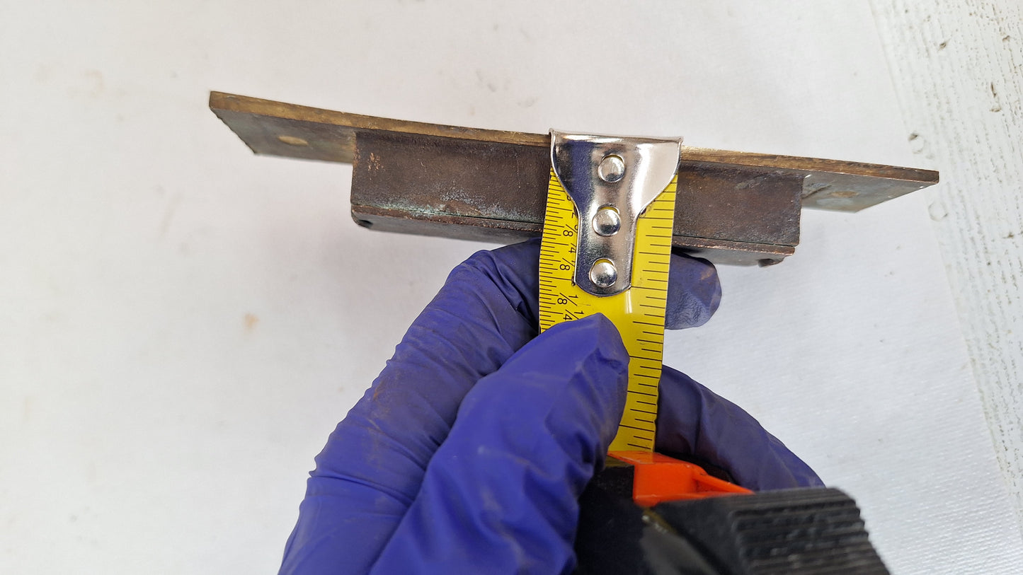 Large Antique Entry Door Mortise Lock with Strike Plate